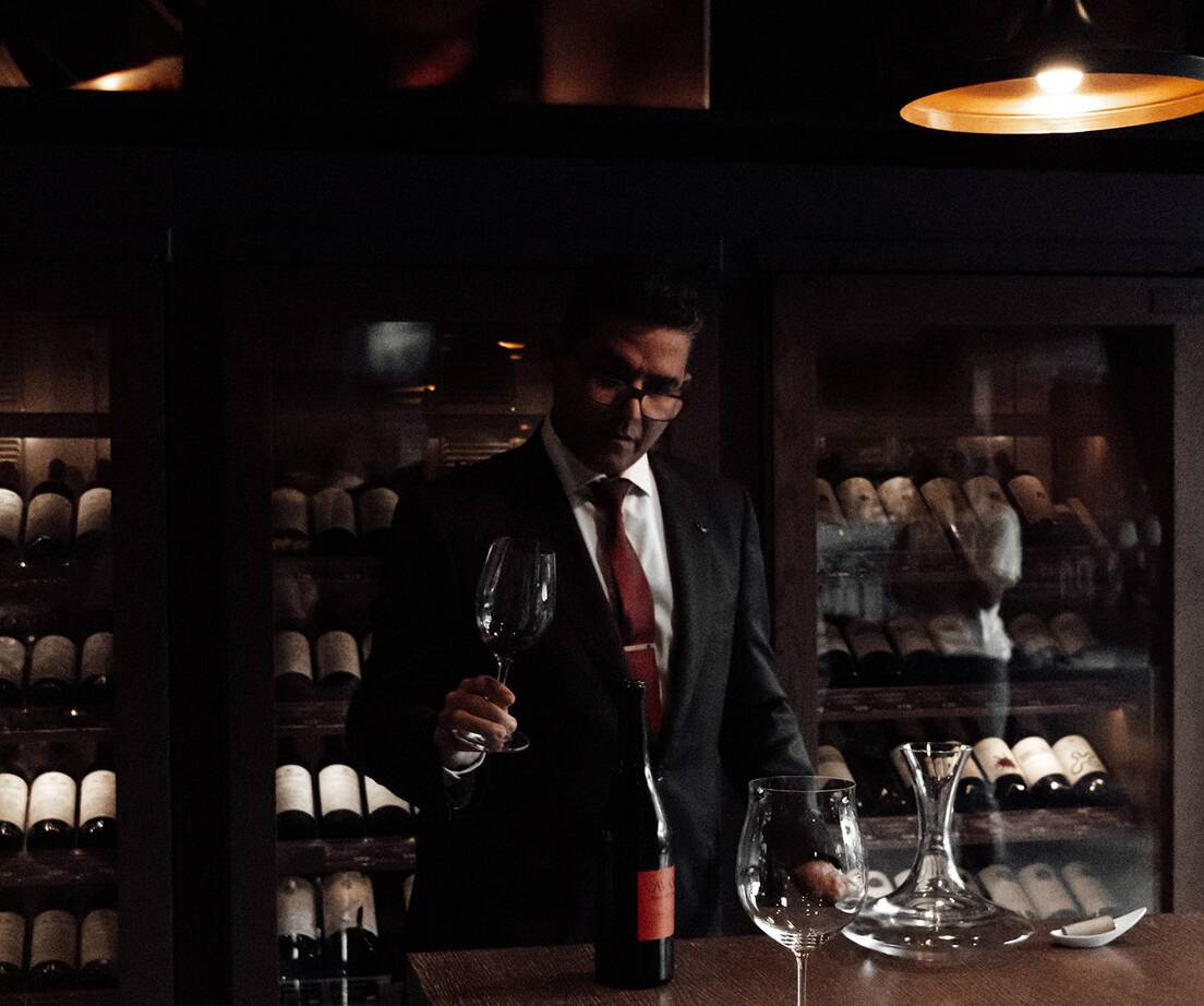 Wine Collection Marbella, man with wine