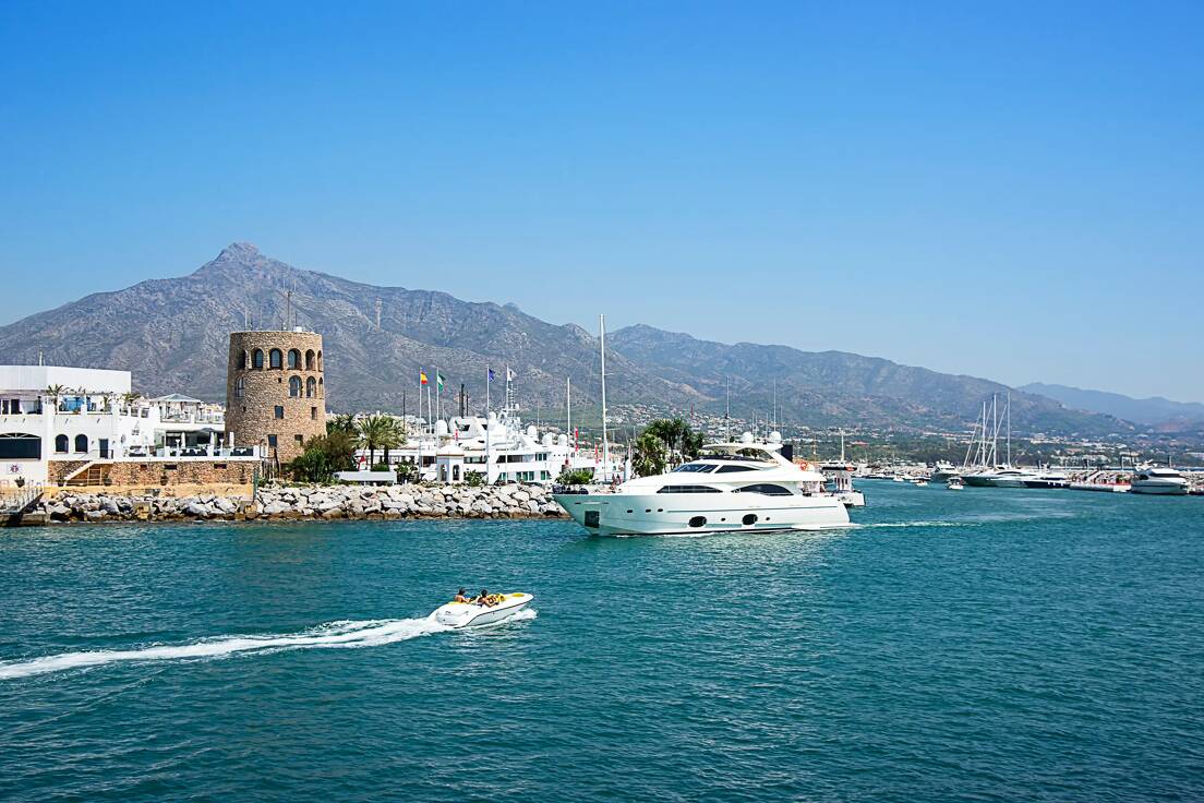 Puerto Banus Marina with La Concha Mountain