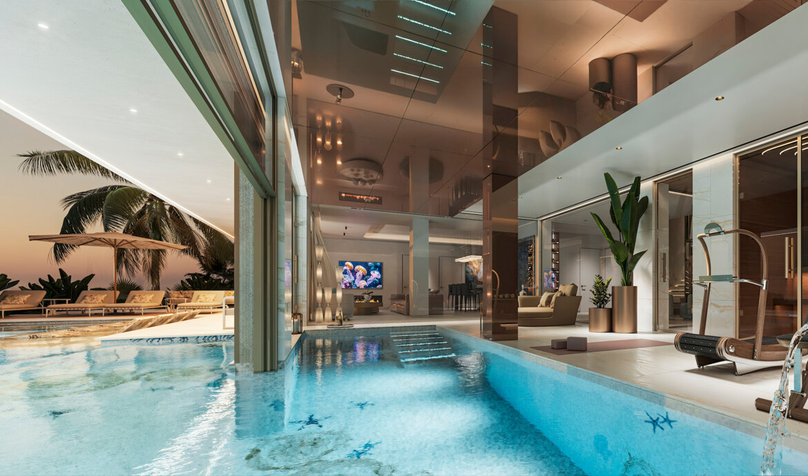 Interior pool and spa Versace Villa MH8577