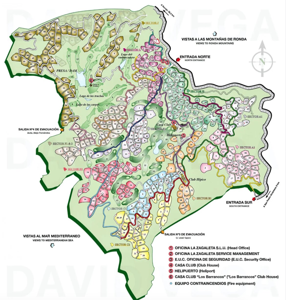 La Zagaleta sector guide and map