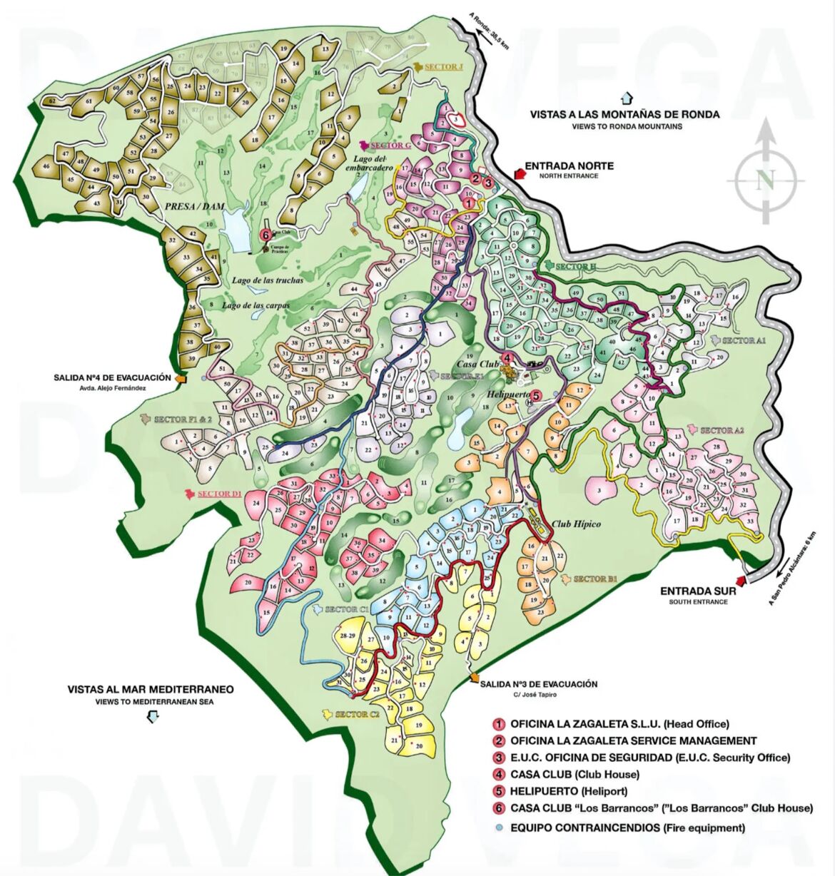 La Zagaleta sector guide and map
