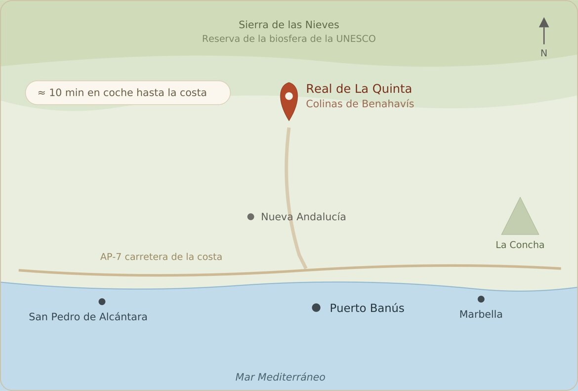 mapa de ubicación real de la quinta