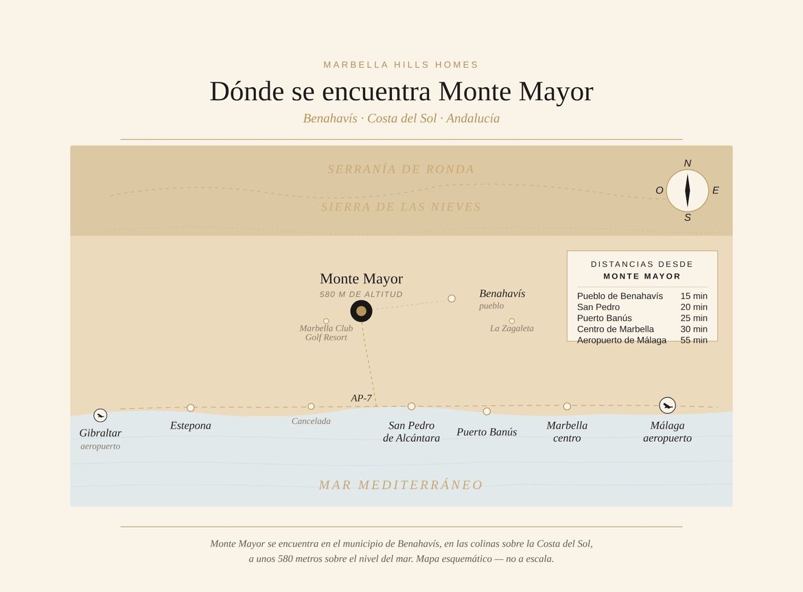 Mapa de ubicación de Monte Mayor en Benahavis