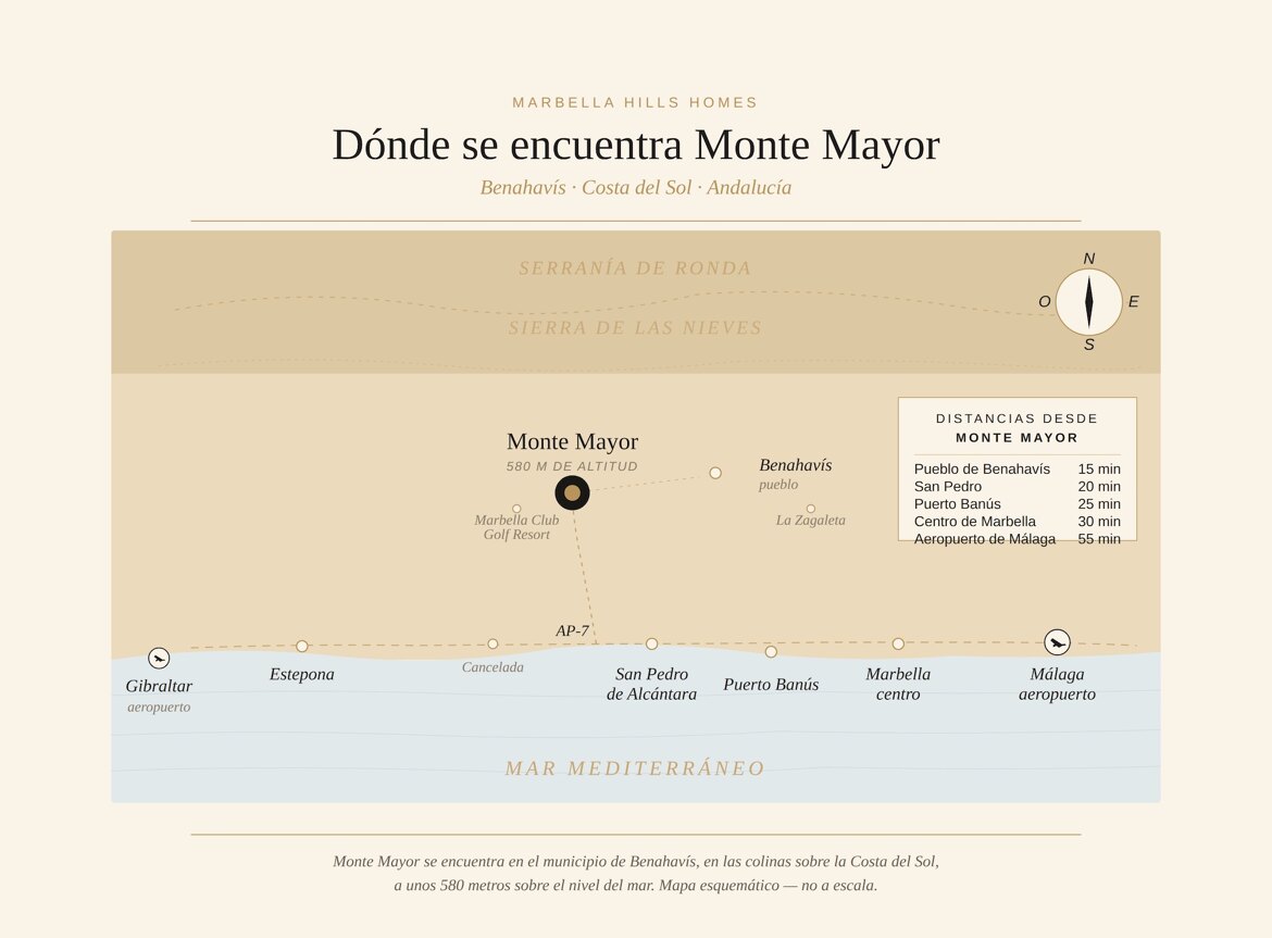 Mapa de ubicación de Monte Mayor en Benahavis