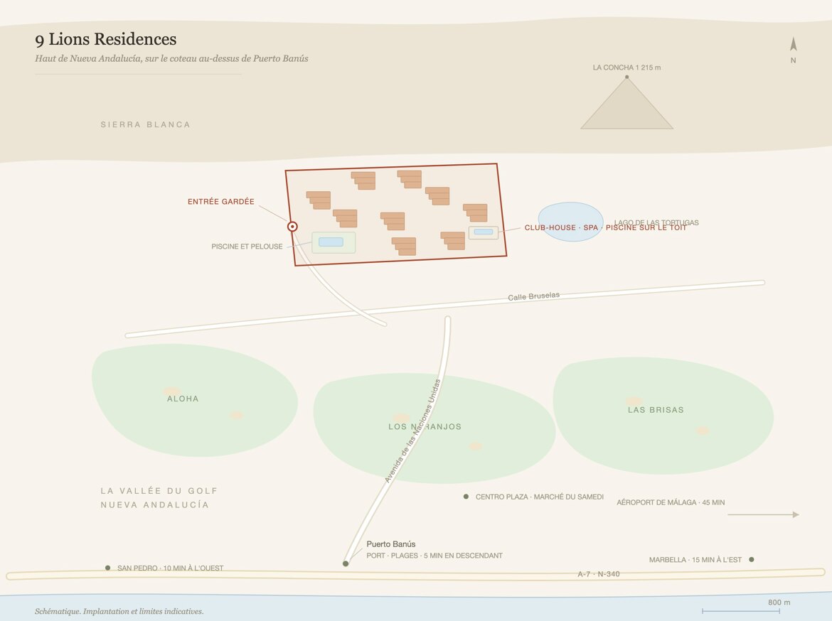 Carte 9 Lions Residences
