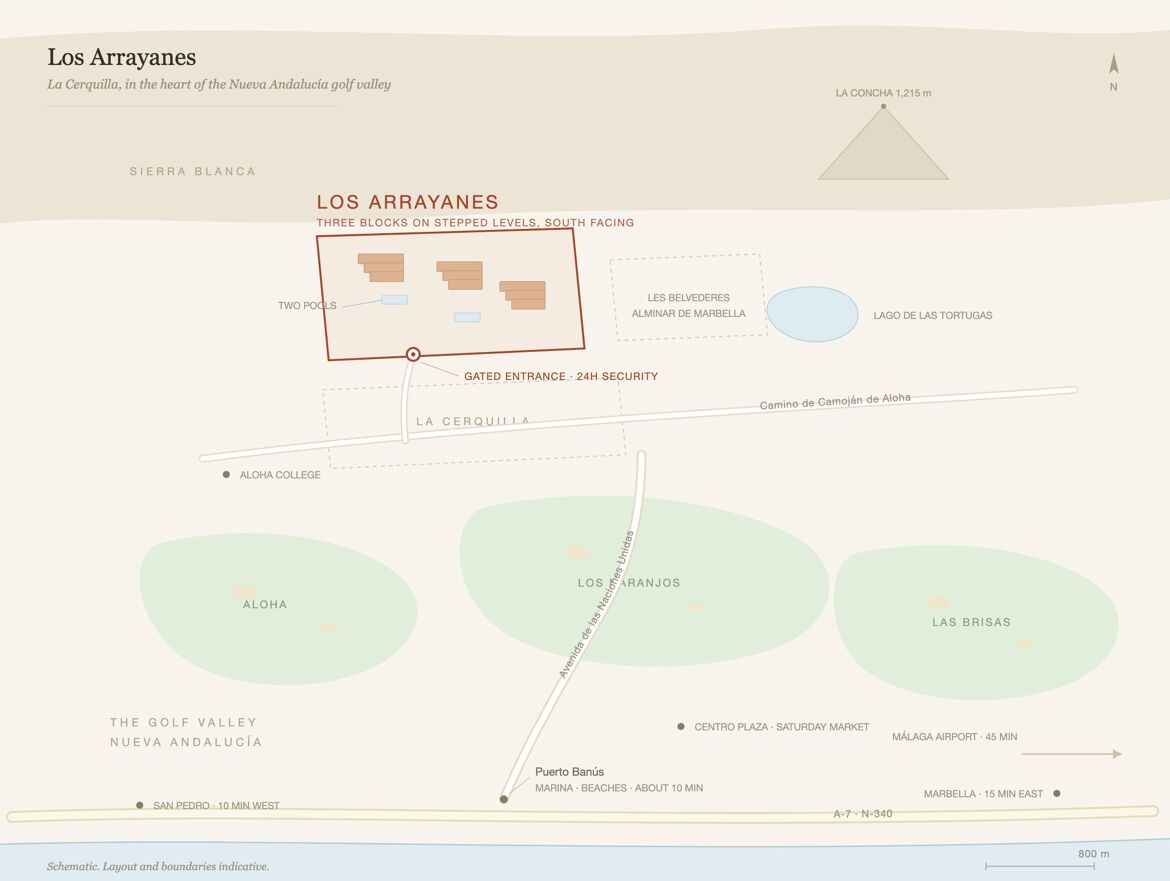 Los Arrayanes location map
