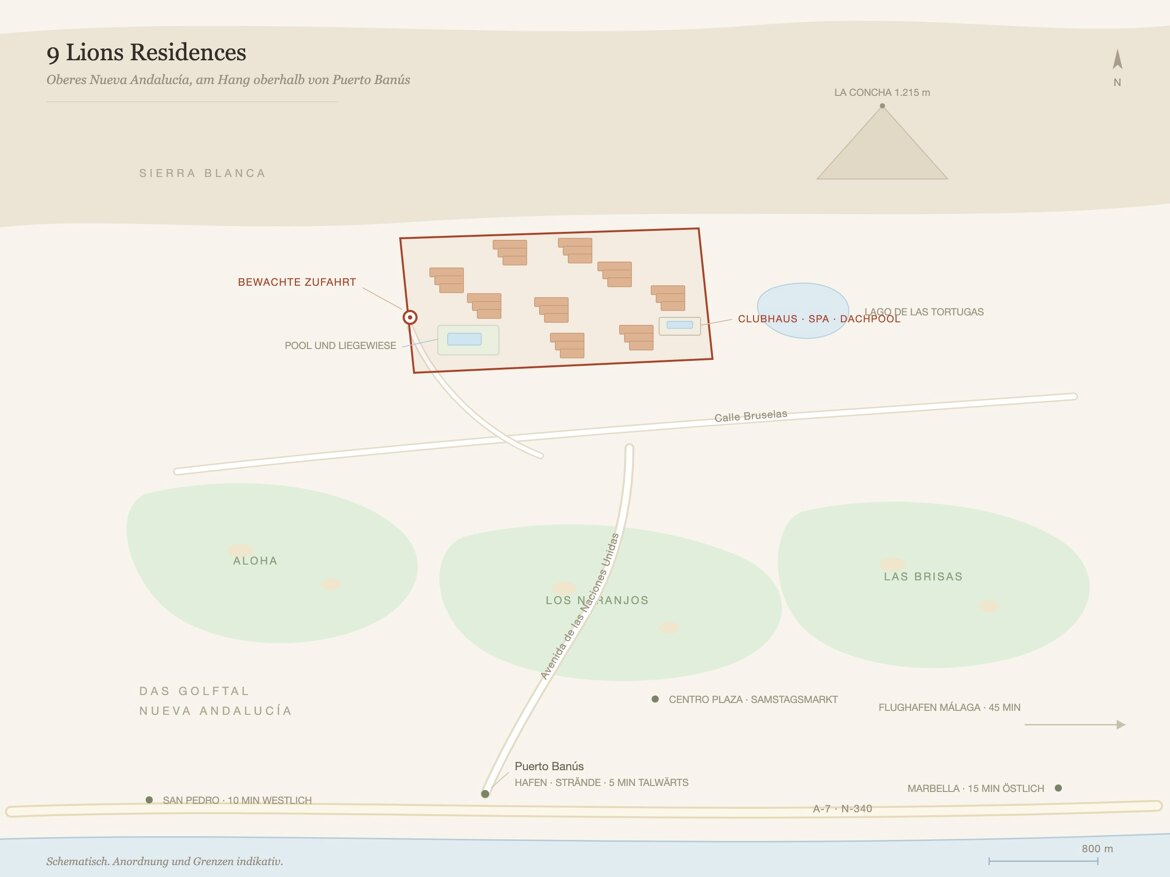 9 Lions Residences Lageplan