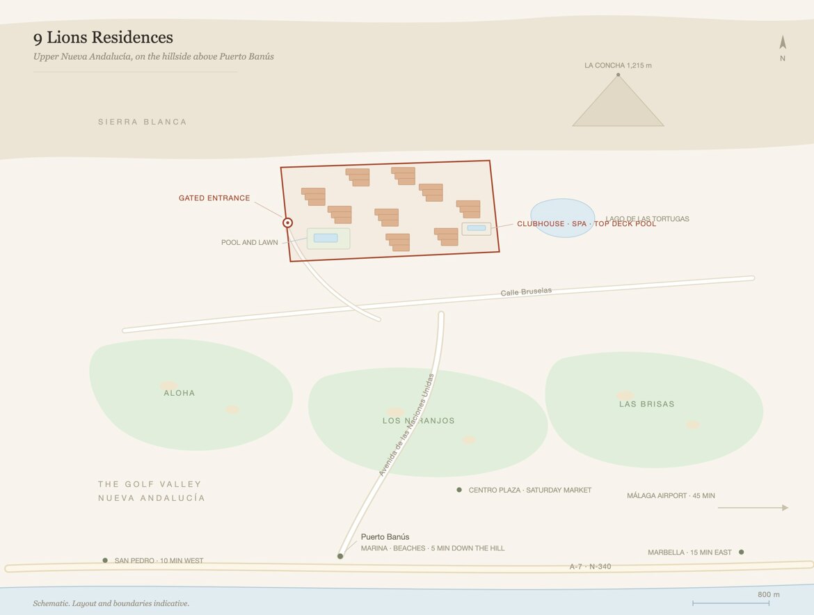 9 Lions Location map