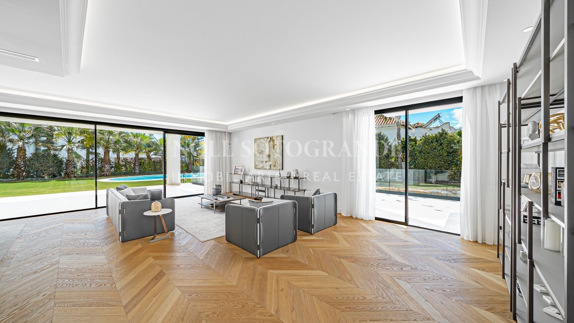 Brand new villa with sea views on Marbella's Golden Mile