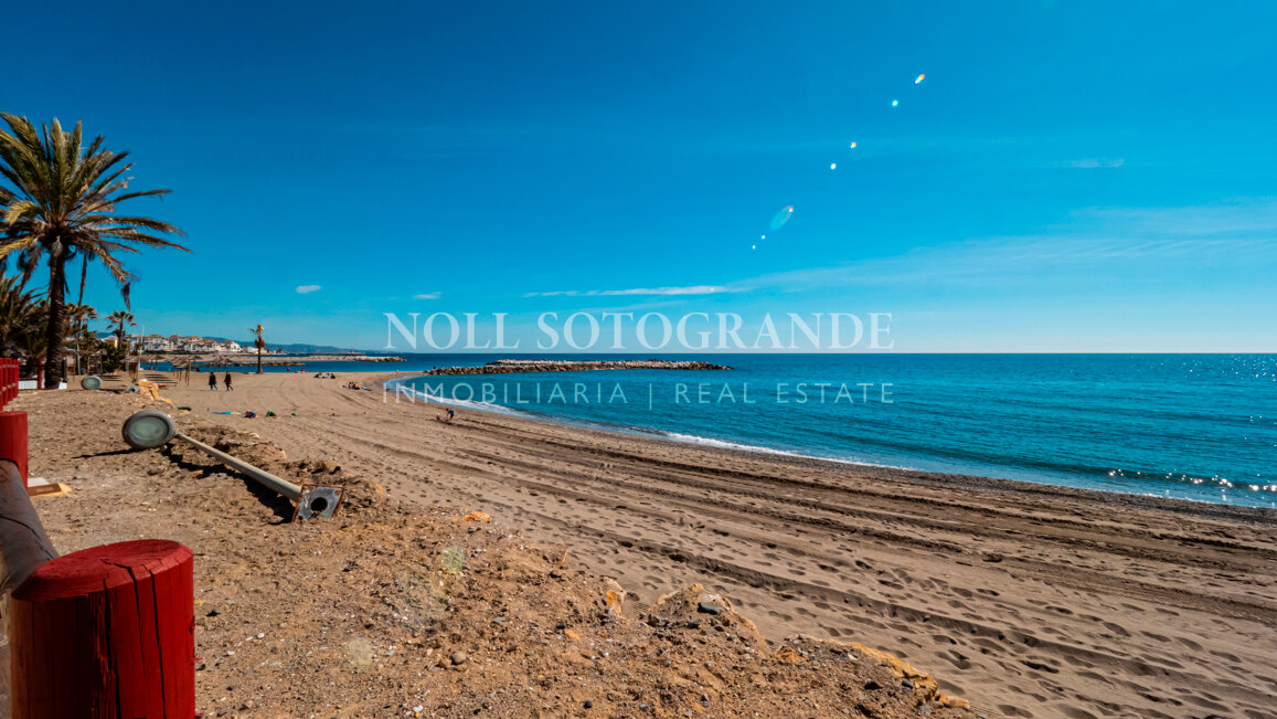 Frontline beach Marbella apartment with sea views within walking distance to Puerto Banus and the beach