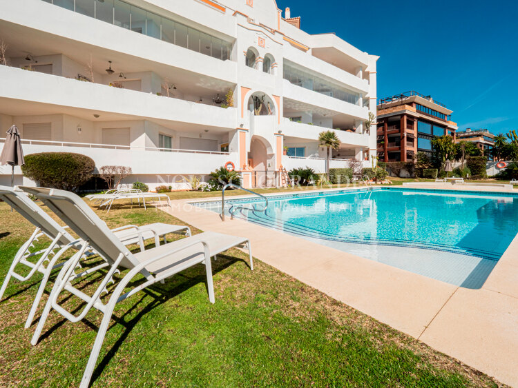 Frontline beach Marbella apartment with sea views within walking distance to Puerto Banus and the beach