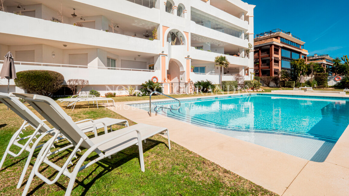 Frontline beach Marbella apartment with sea views within walking distance to Puerto Banus and the beach