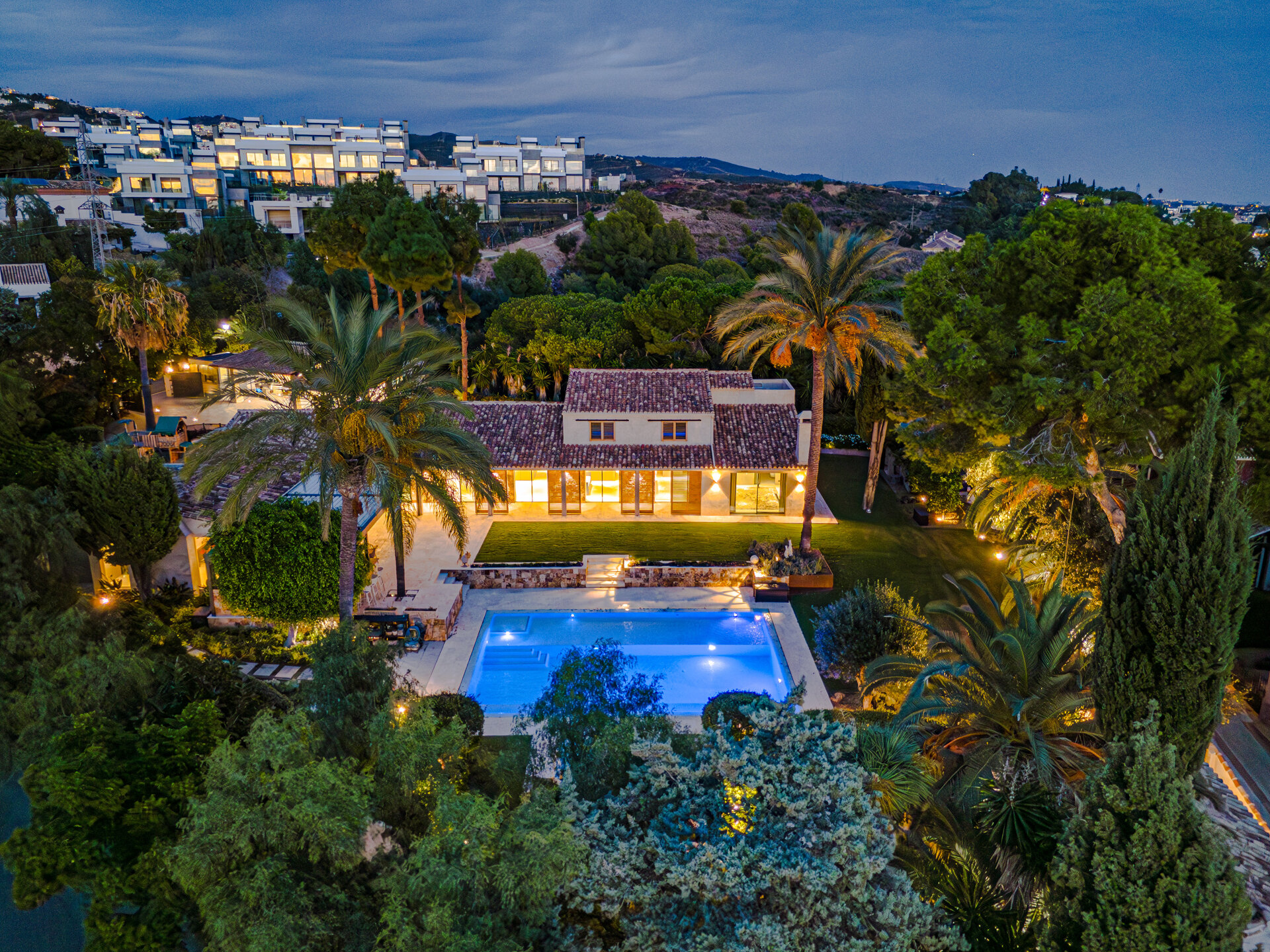 Stunning luxurious 'mini' mansion sits in heart of leafy urban oasis on the edge of Marbella.