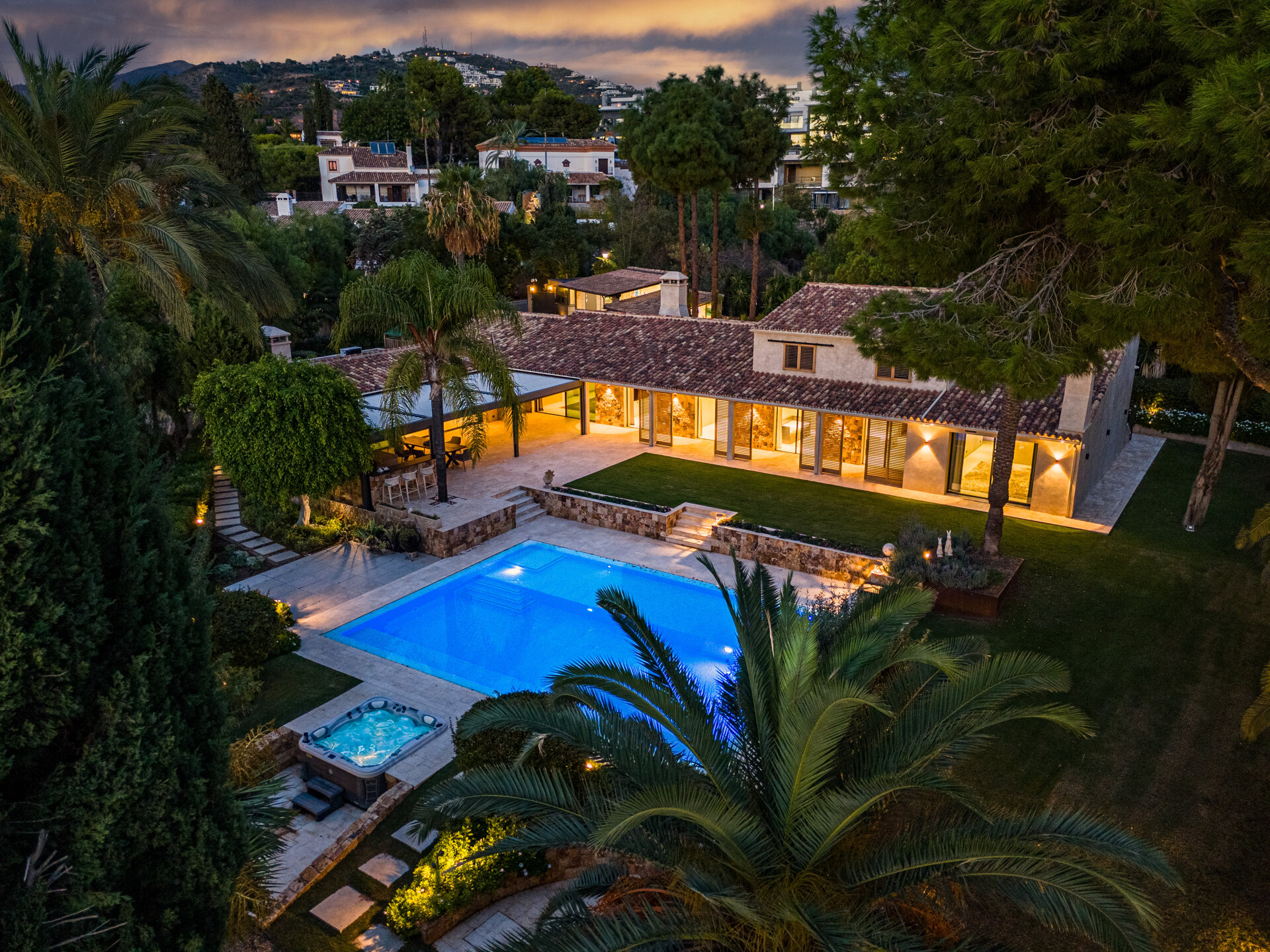 Stunning luxurious 'mini' mansion sits in heart of leafy urban oasis on the edge of Marbella.
