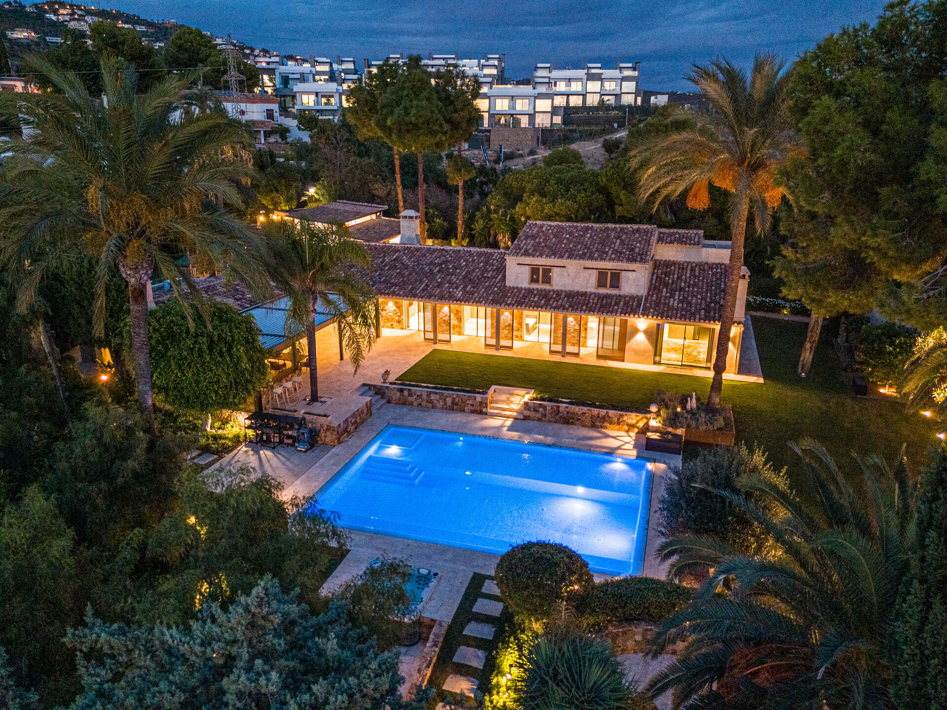 Stunning luxurious 'mini' mansion sits in heart of leafy urban oasis on the edge of Marbella.