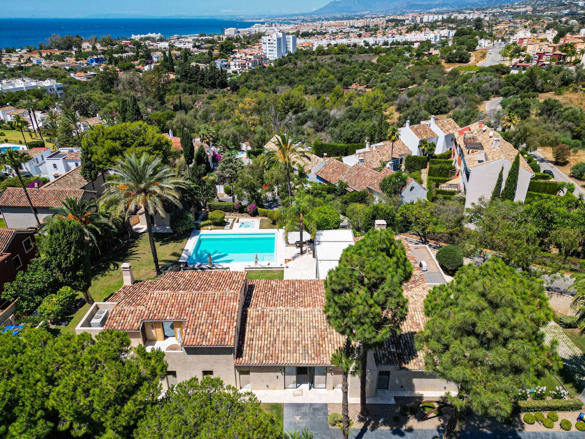 Stunning luxurious 'mini' mansion sits in heart of leafy urban oasis on the edge of Marbella.