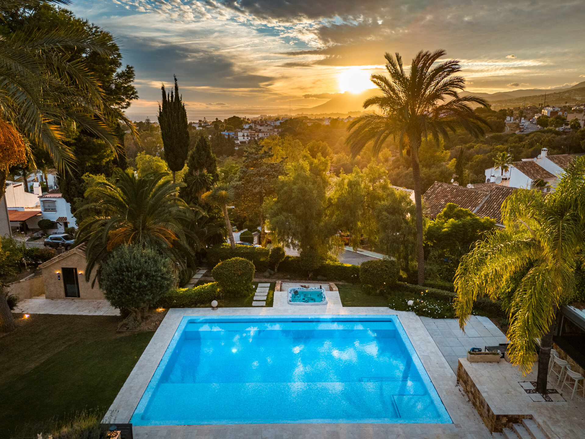 Stunning luxurious 'mini' mansion sits in heart of leafy urban oasis on the edge of Marbella.