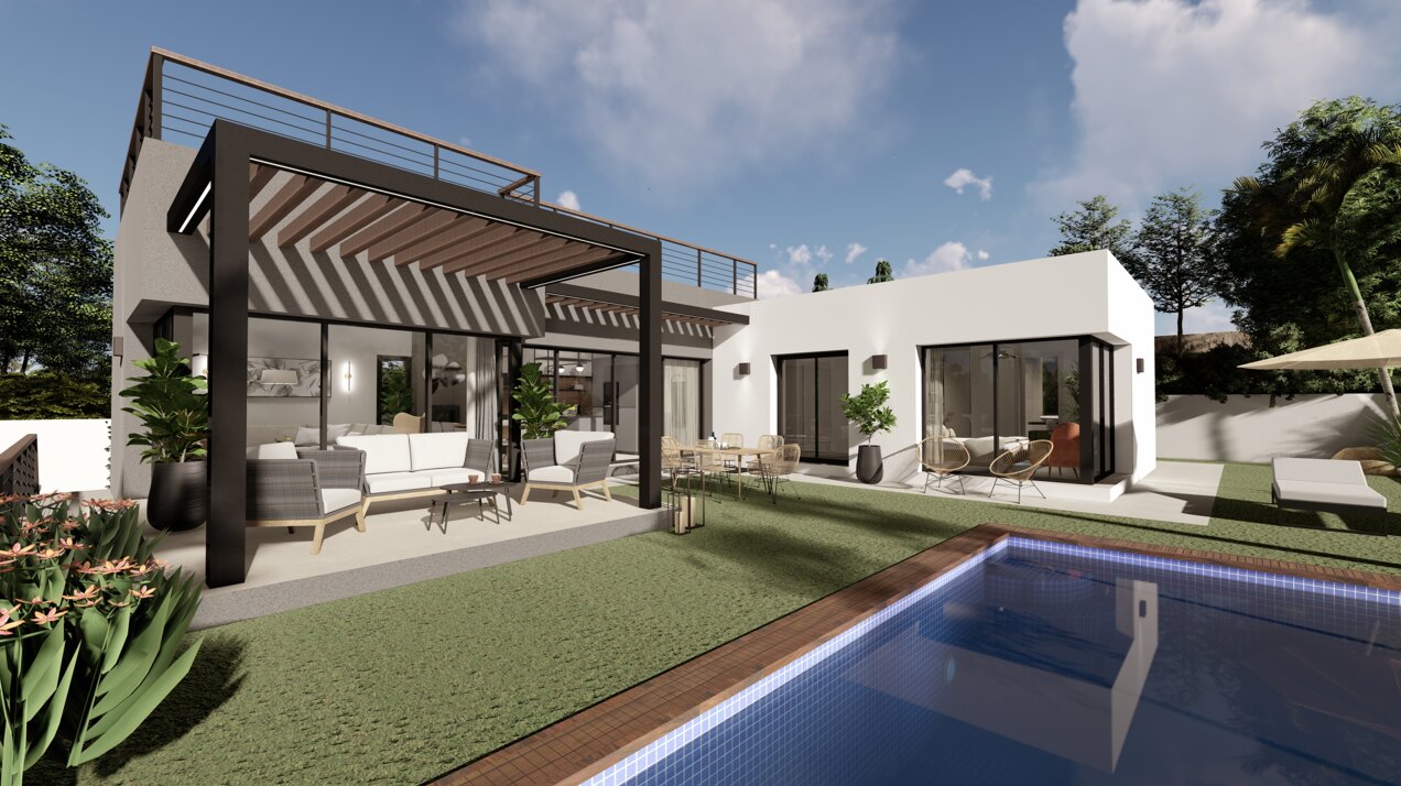 Contemporary modern turnkey villa located in prime urbanization and close to the heart of Estepona.