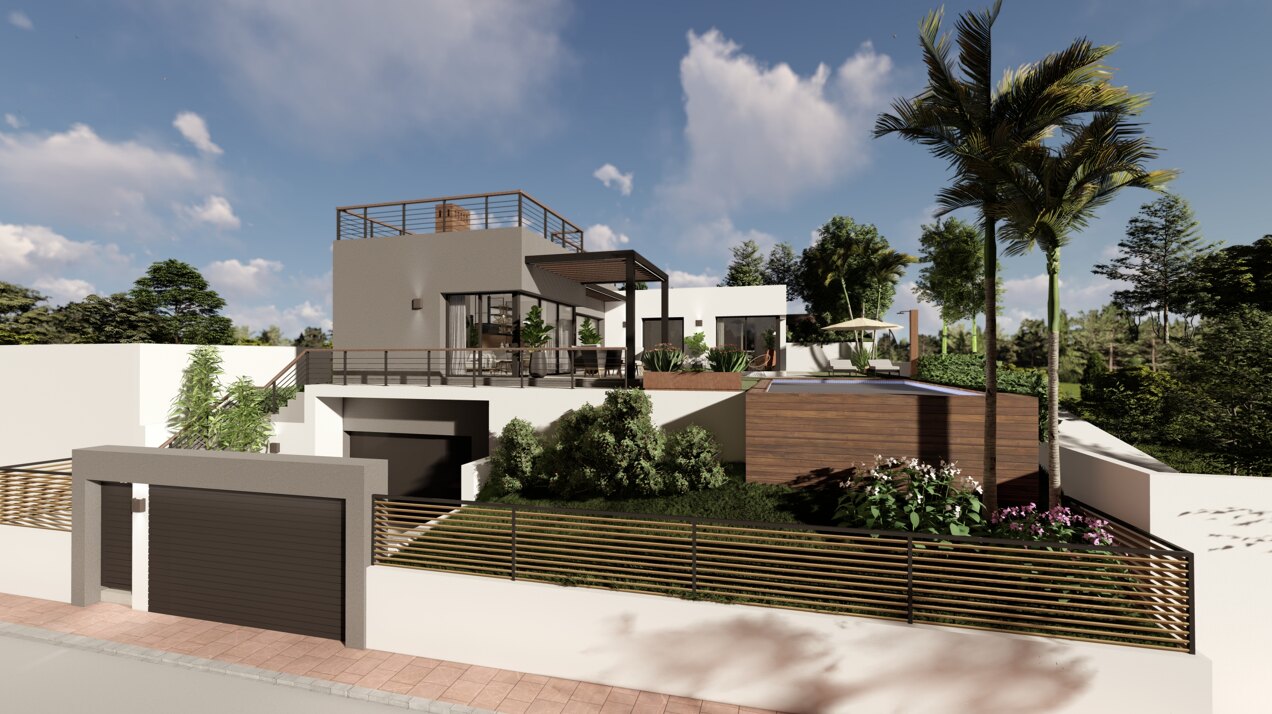 Contemporary modern turnkey villa located in prime urbanization and close to the heart of Estepona.