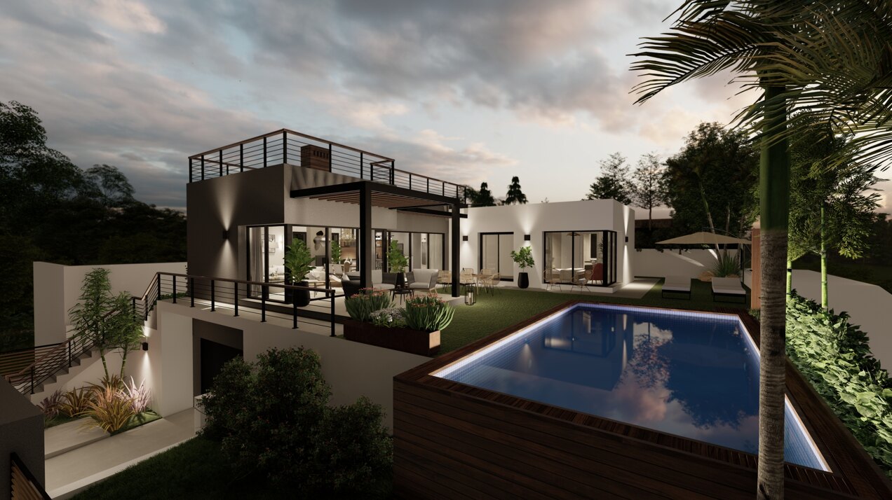 Contemporary modern turnkey villa located in prime urbanization and close to the heart of Estepona.