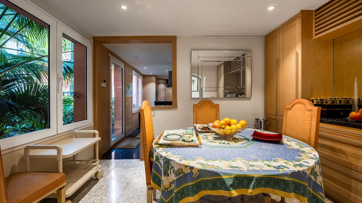 Secluded stately mansion languishes amidst subtropical gardens in the heart of Marbella.