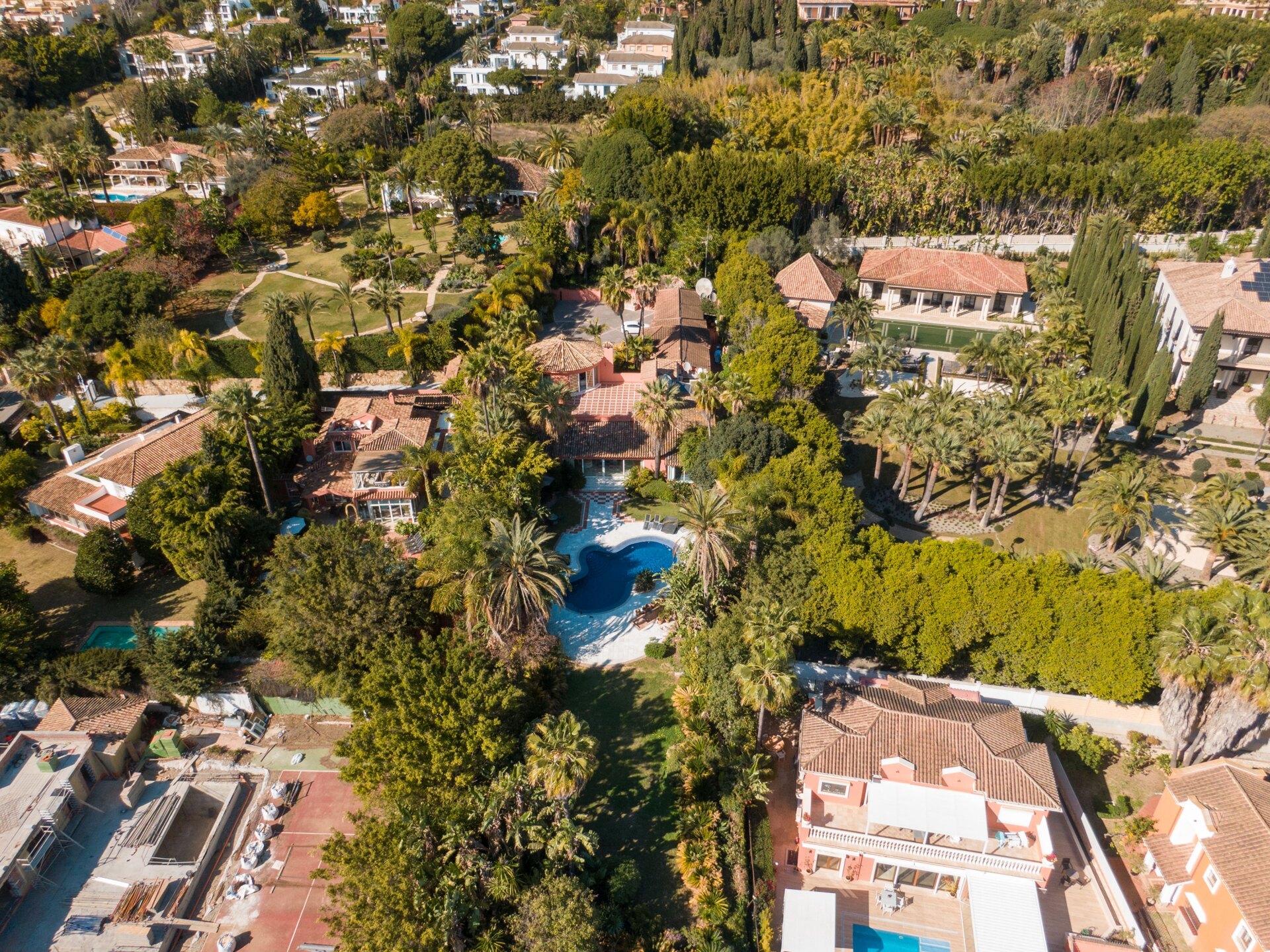 Secluded stately mansion languishes amidst subtropical gardens in the heart of Marbella.