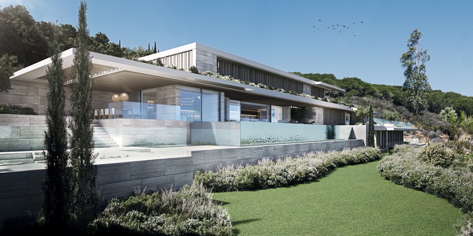 Majestic residence with 180º views is a piece of modern architecture, and a masterclass in style.