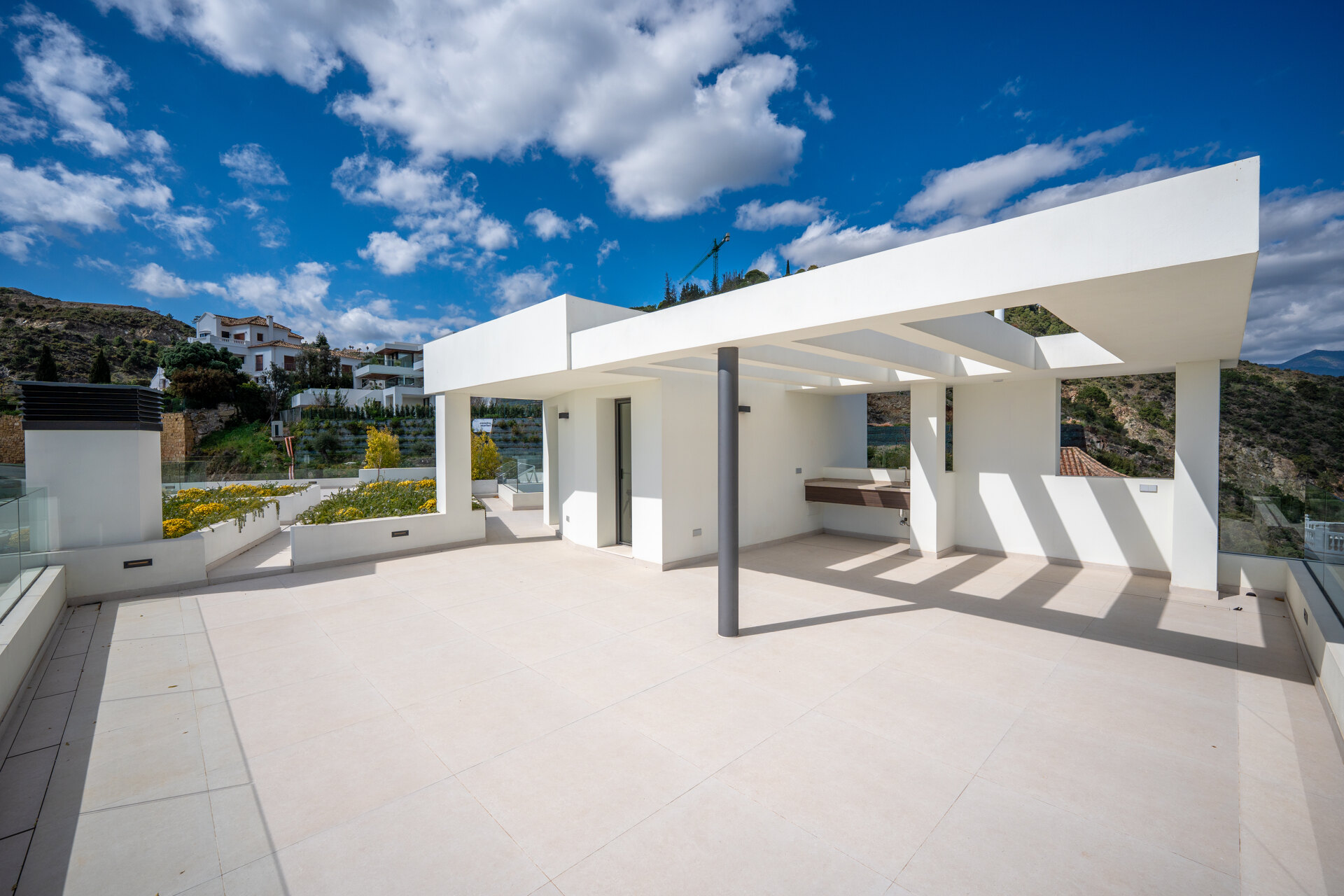 Outstanding new villa sits high above La Quinta, showcasing 360º sea and mountain views