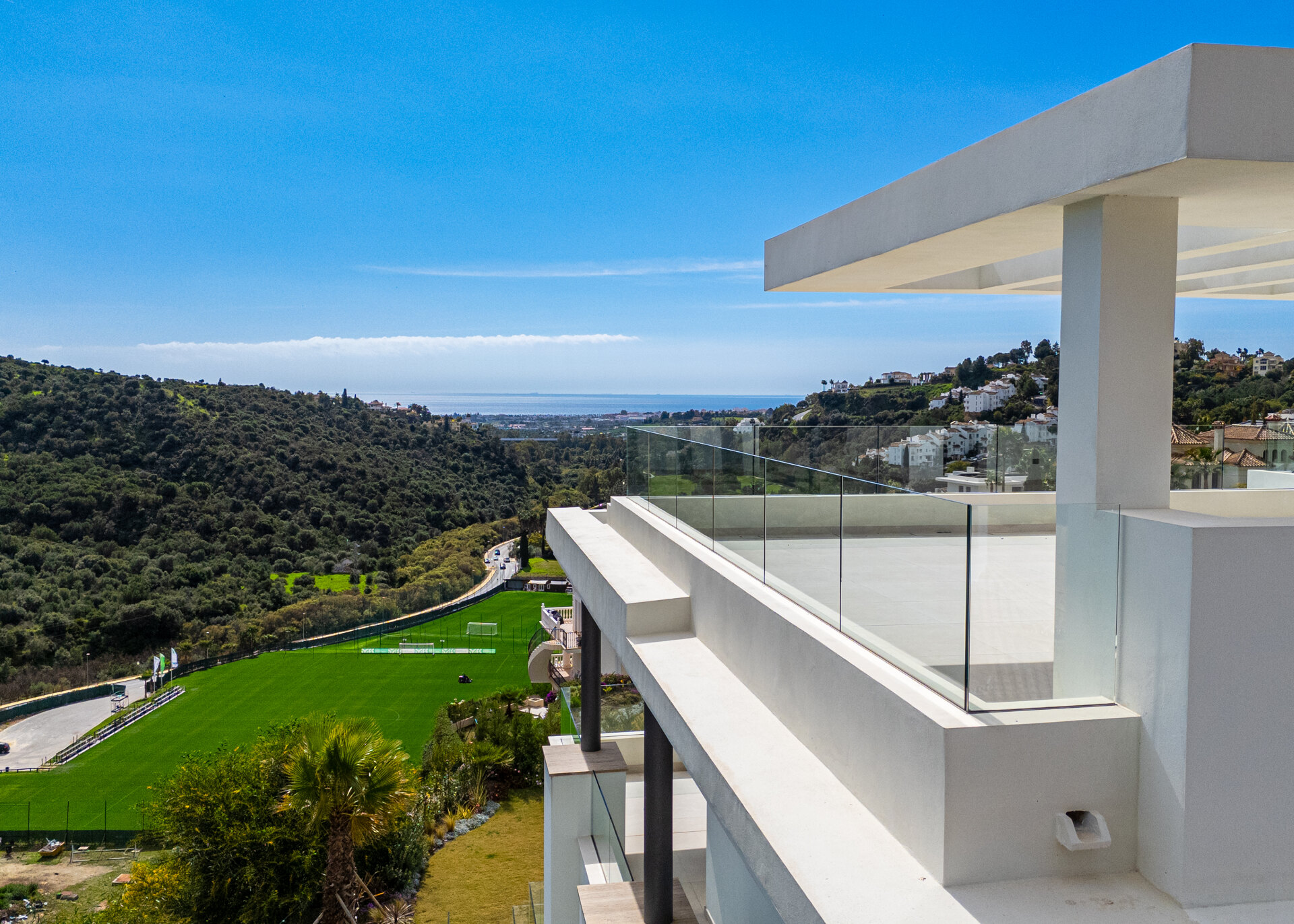Outstanding new villa sits high above La Quinta, showcasing 360º sea and mountain views