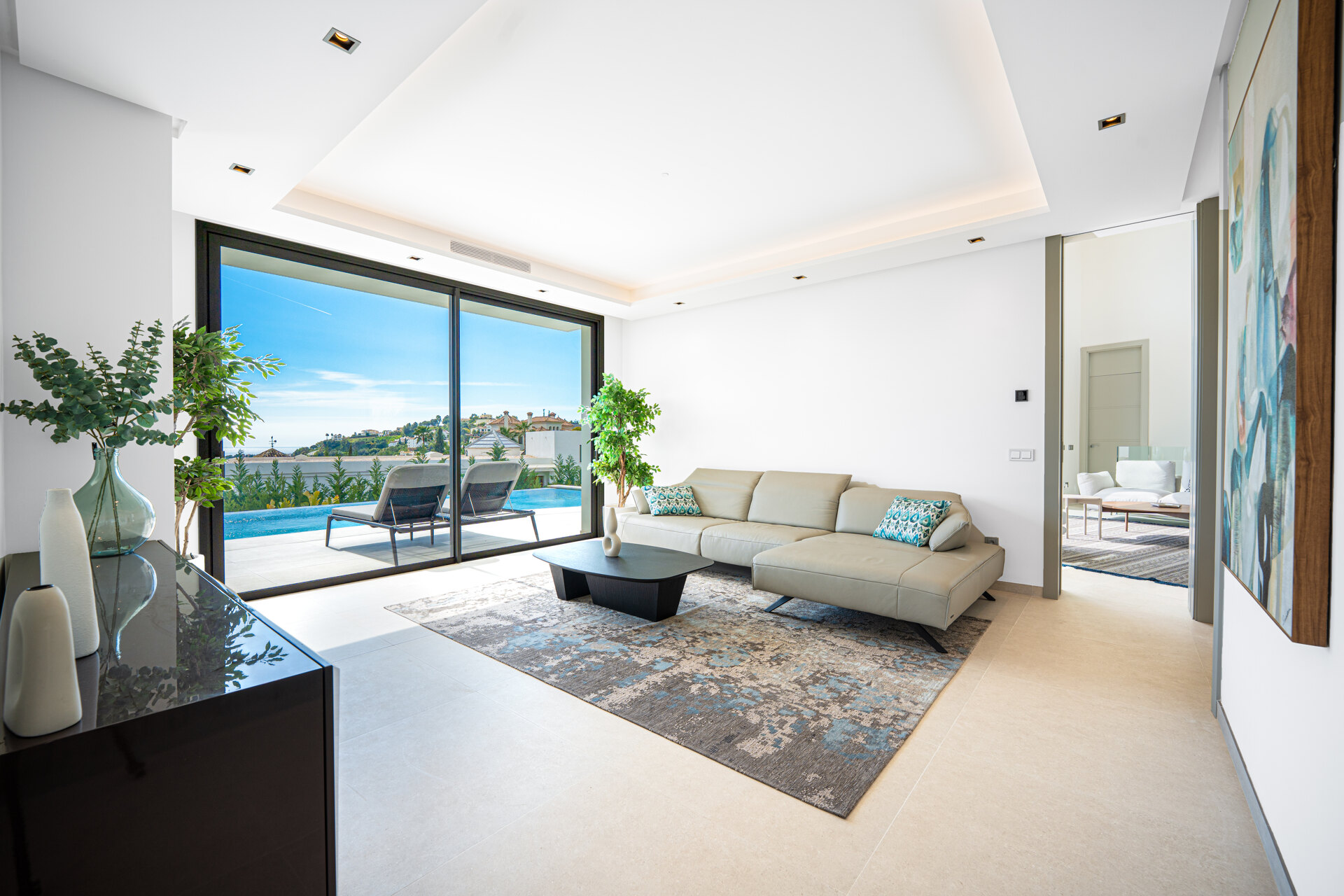 Outstanding new villa sits high above La Quinta, showcasing 360º sea and mountain views