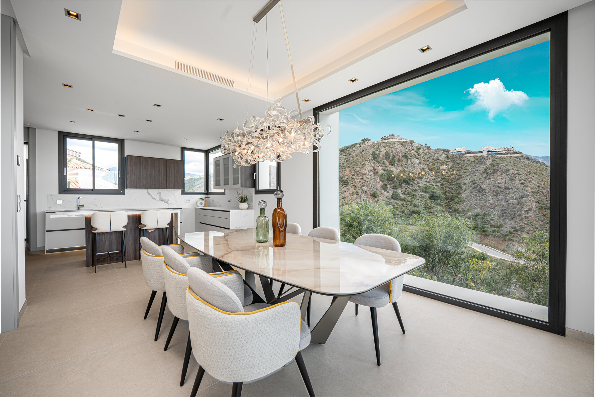 Outstanding new villa sits high above La Quinta, showcasing 360º sea and mountain views