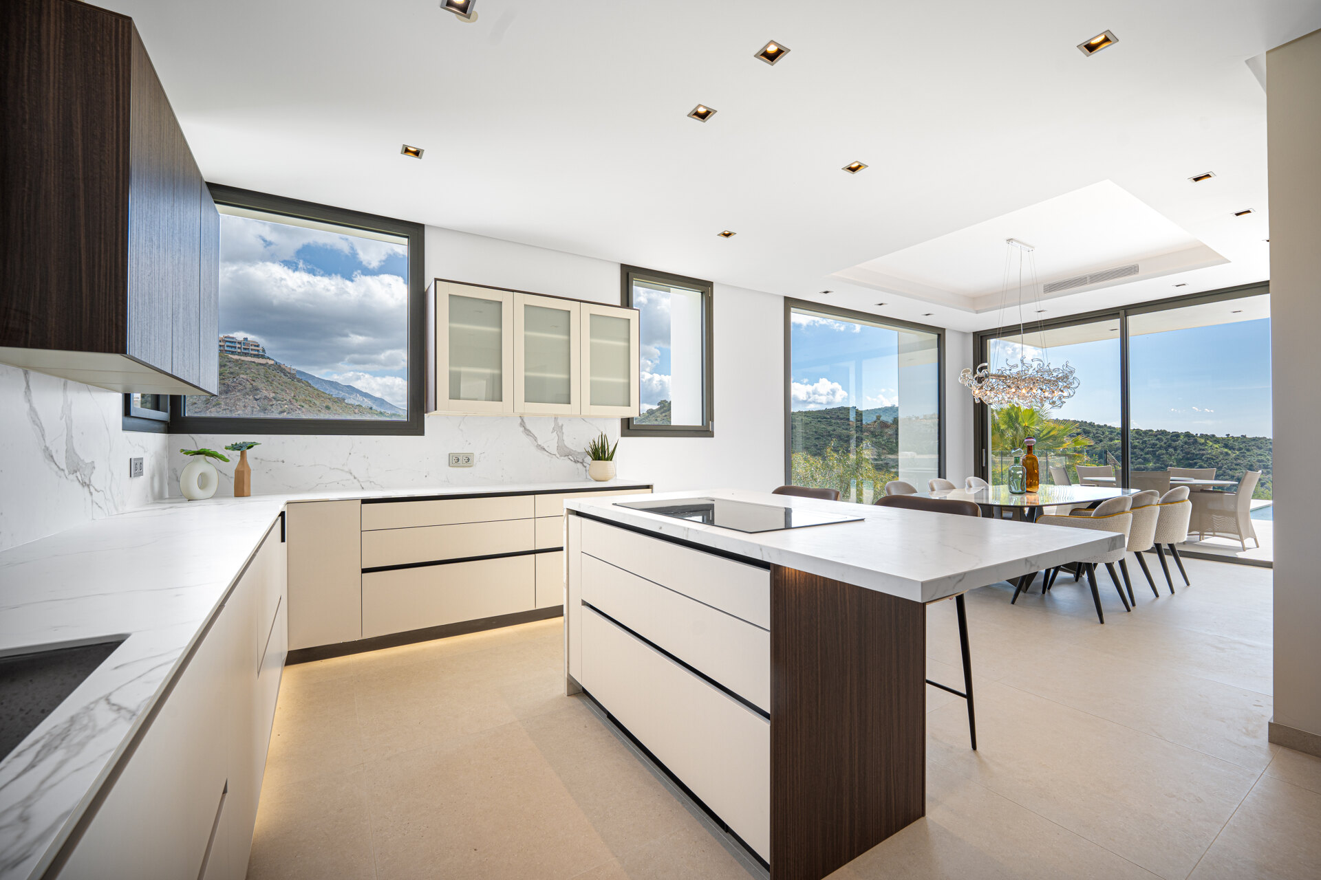 Outstanding new villa sits high above La Quinta, showcasing 360º sea and mountain views