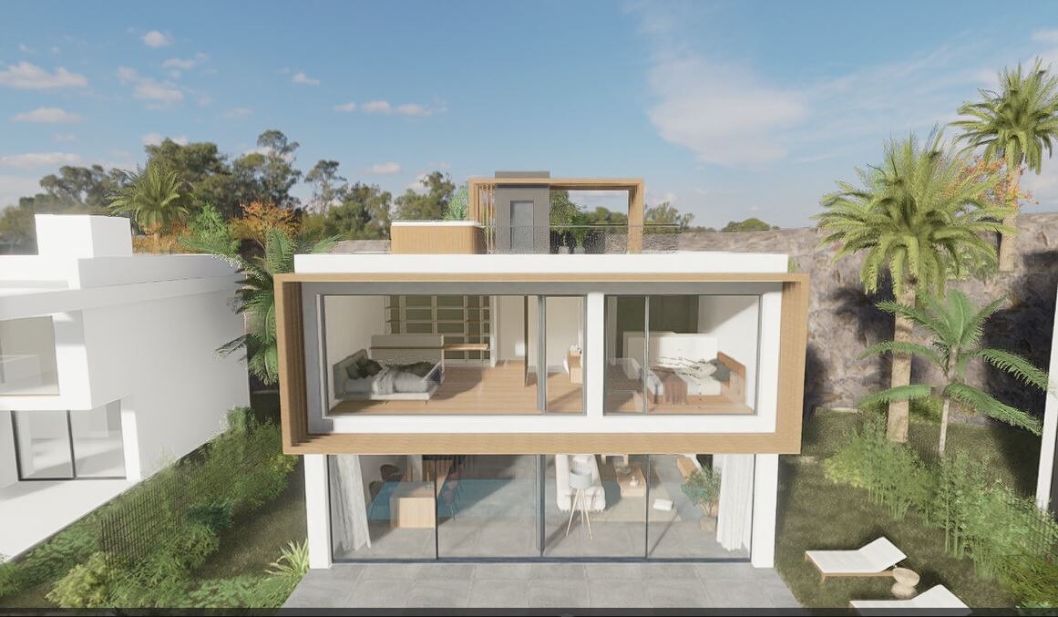 A meticulously designed new villa that embodies modern luxury, offers breathtaking views & privacy.