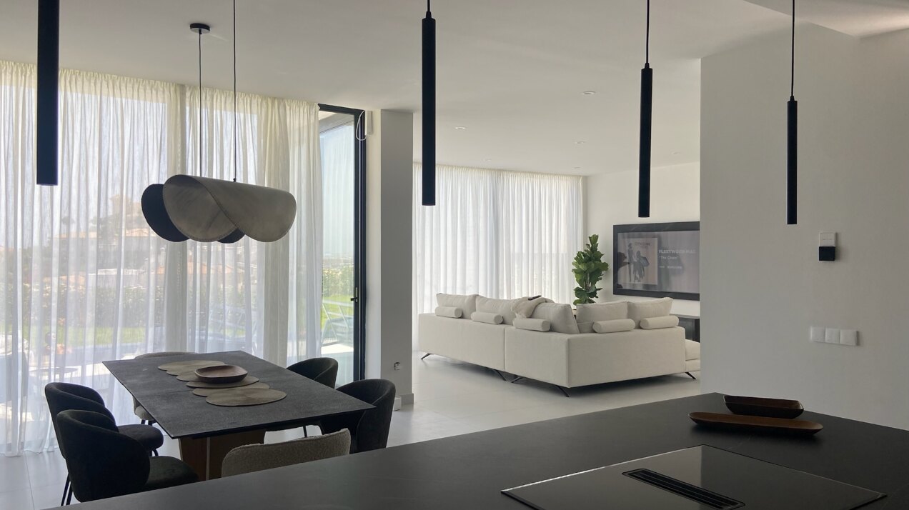 A meticulously designed new villa that embodies modern luxury, offers breathtaking views & privacy.