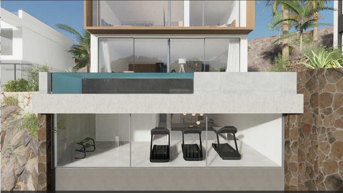 A meticulously designed new villa that embodies modern luxury, offers breathtaking views & privacy.