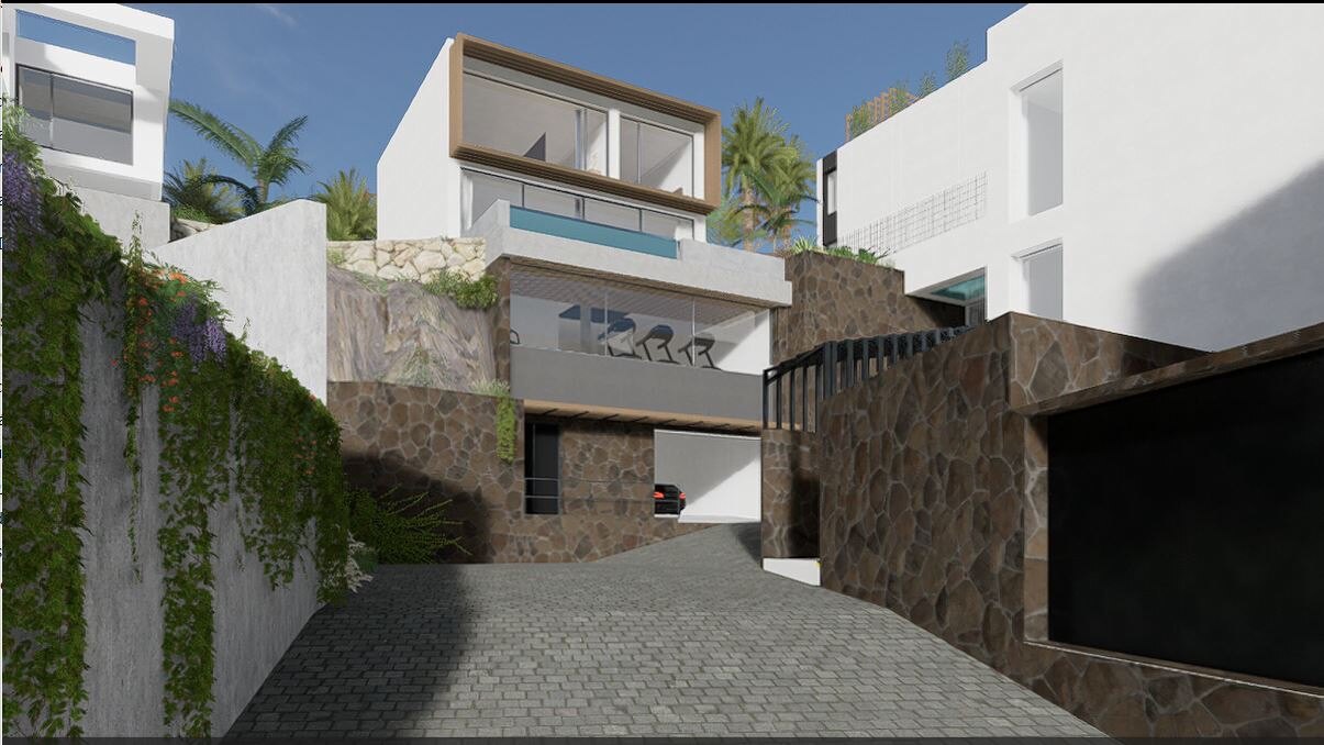 A meticulously designed new villa that embodies modern luxury, offers breathtaking views & privacy.