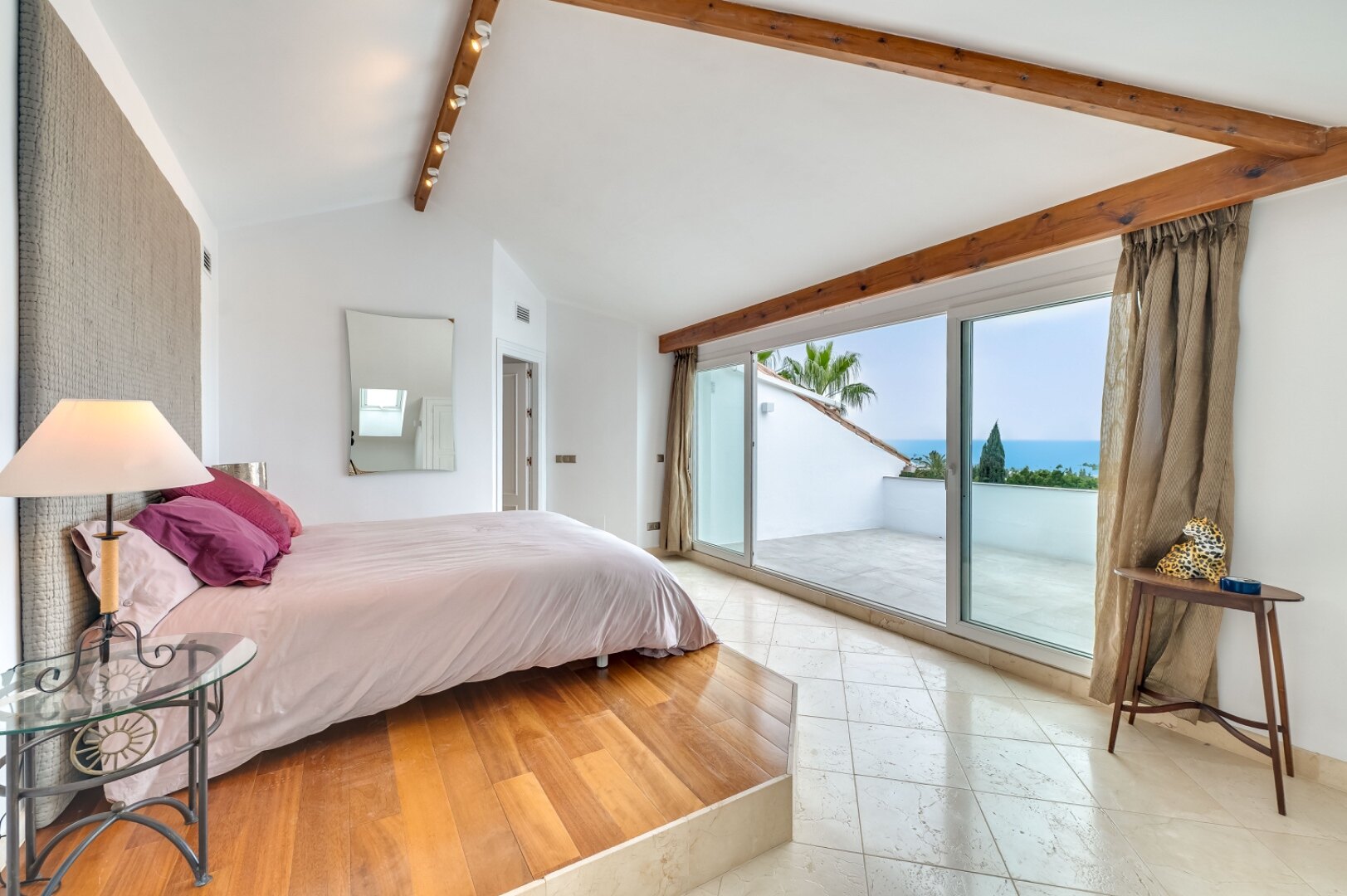 Stunning family villa with panoramic coastline views can be found in sought after area of Marbella