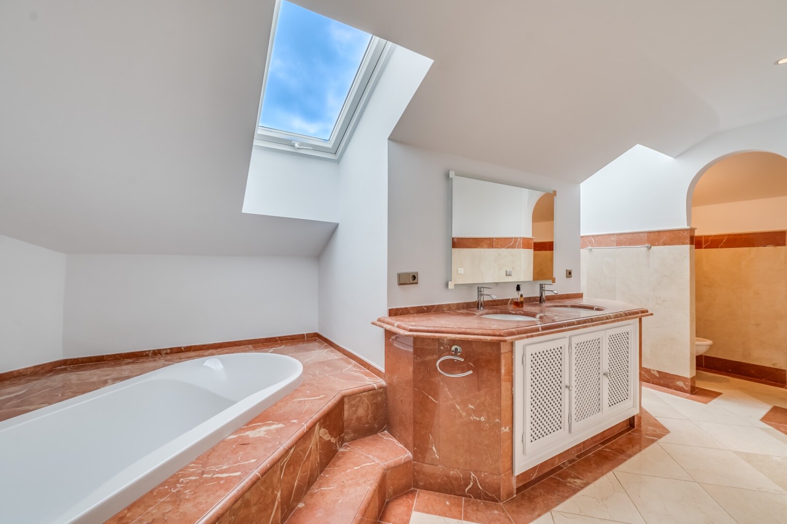 Stunning family villa with panoramic coastline views can be found in sought after area of Marbella