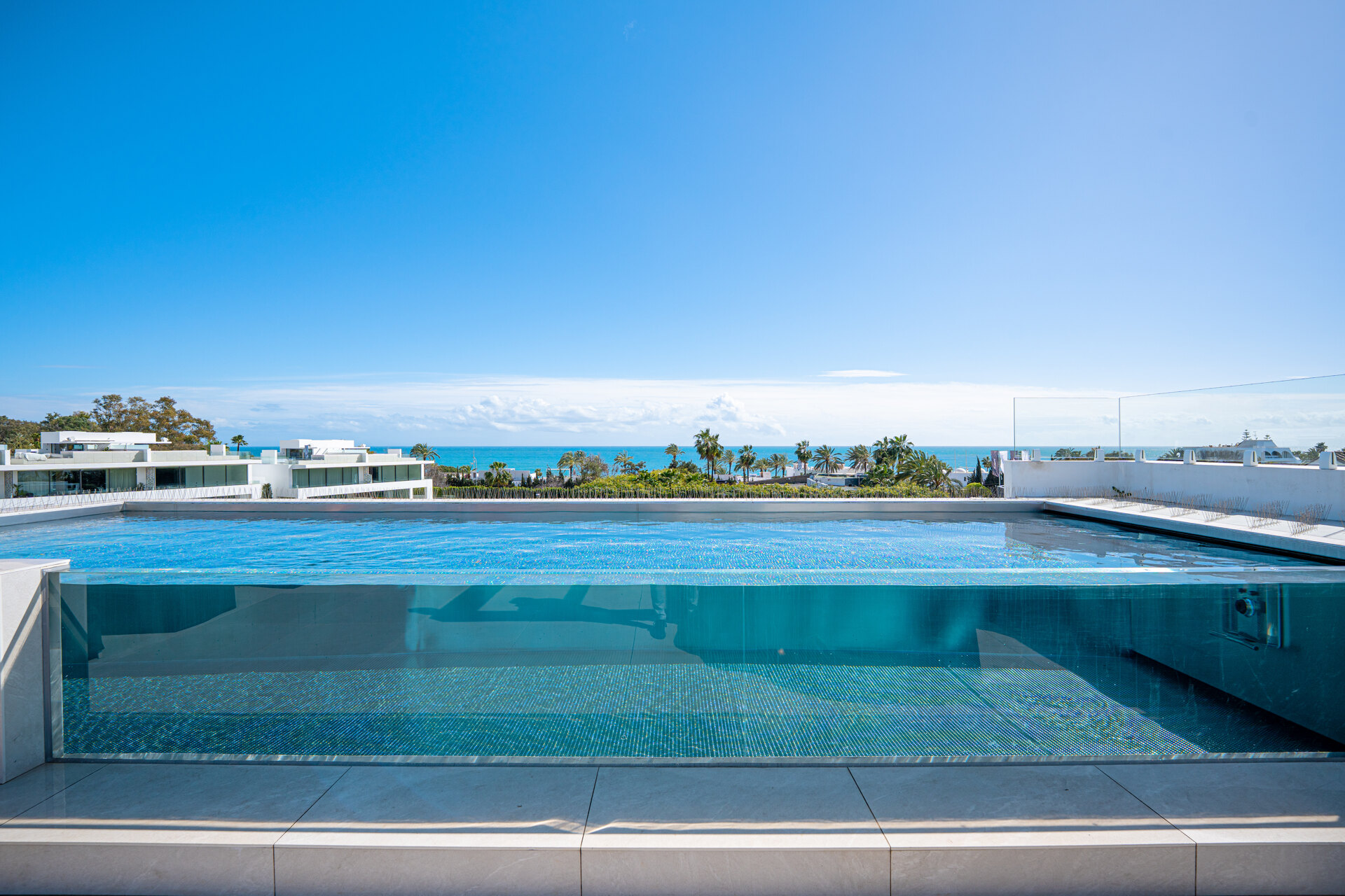 Sublimely elegant, modernistic 5 bed villa on the Golden Mile is perfect for those with impeccable style