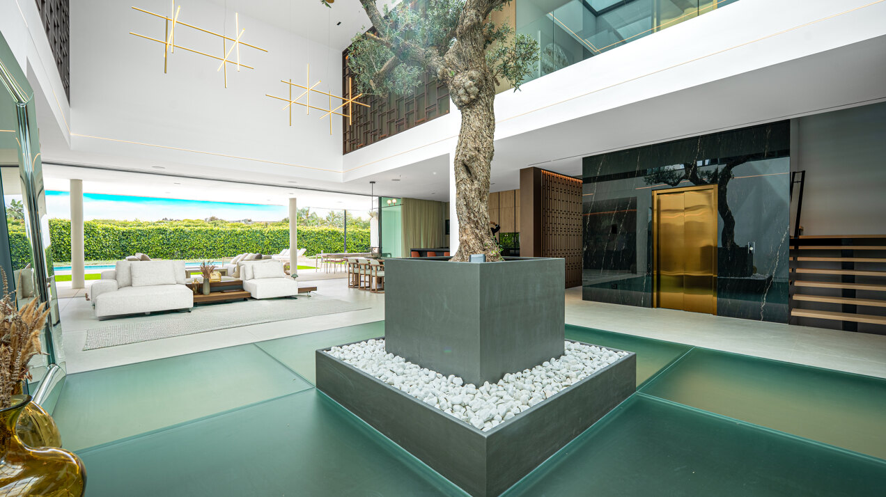 Sublimely elegant, modernistic 5 bed villa on the Golden Mile is perfect for those with impeccable style