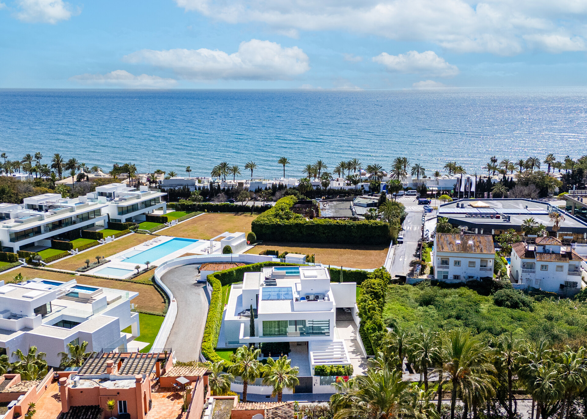 Sublimely elegant, modernistic 5 bed villa on the Golden Mile is perfect for those with impeccable style
