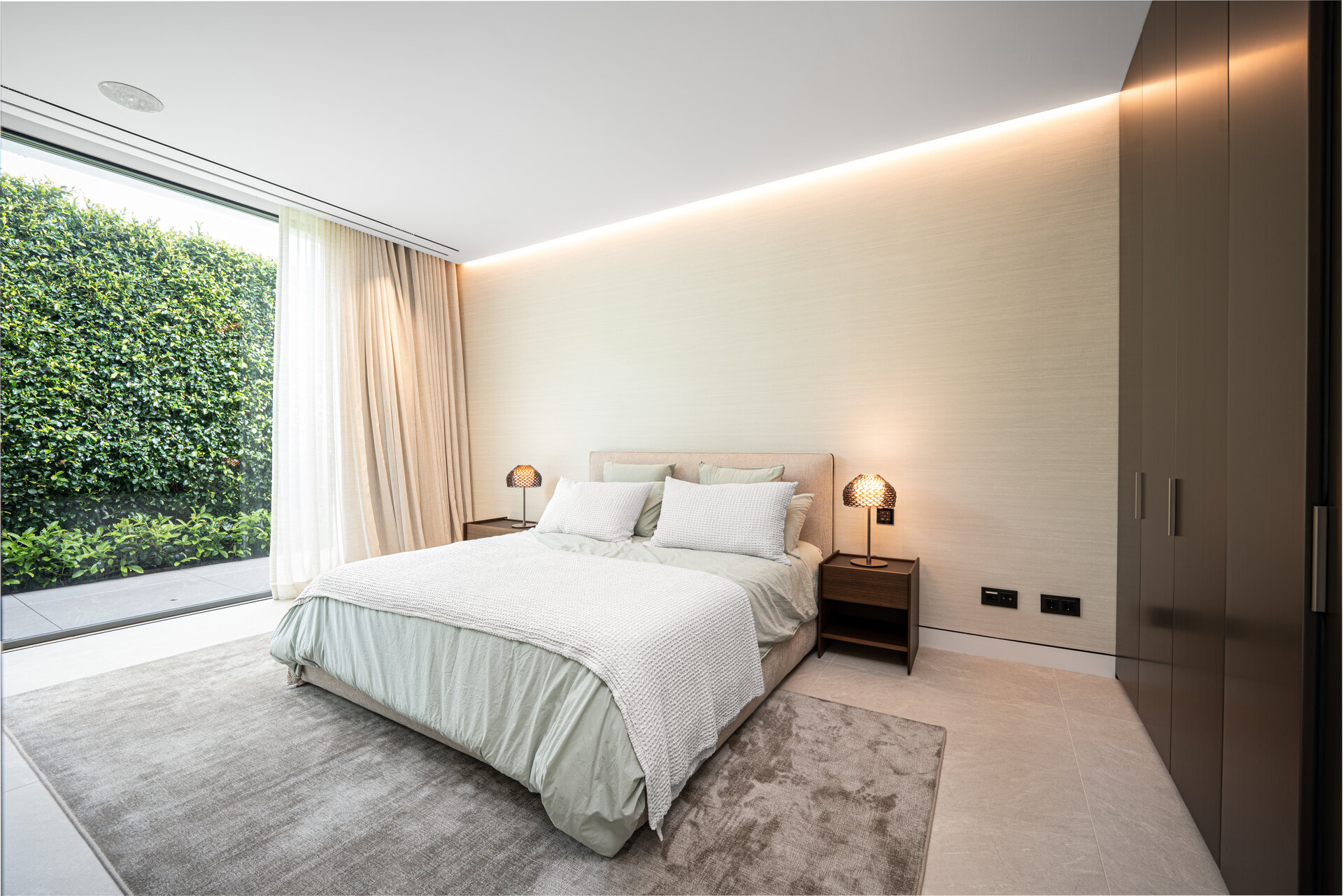 Sublimely elegant, modernistic 5 bed villa on the Golden Mile is perfect for those with impeccable style