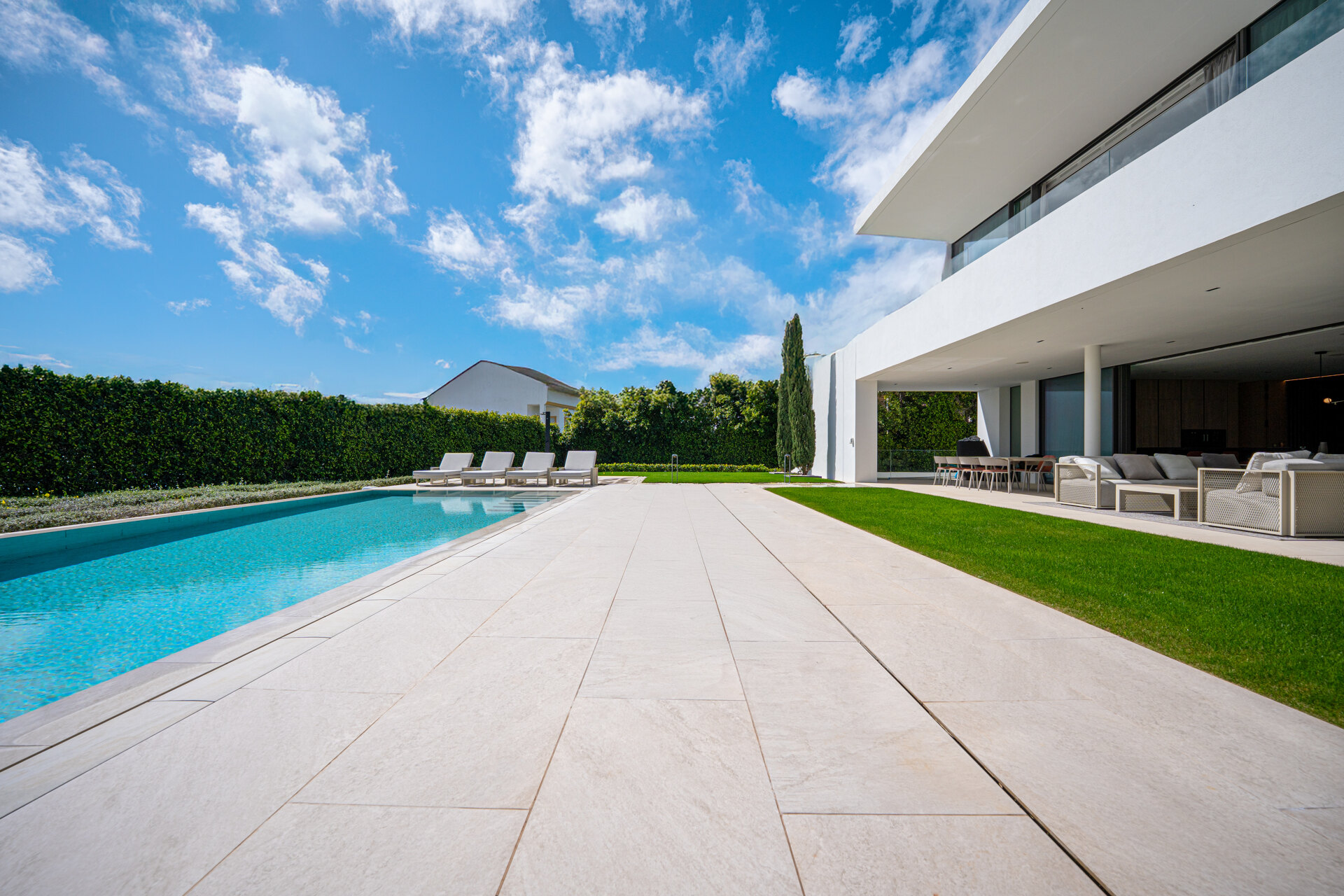 Sublimely elegant, modernistic 5 bed villa on the Golden Mile is perfect for those with impeccable style