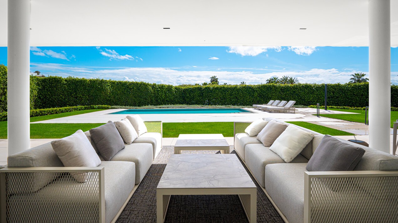 Sublimely elegant, modernistic 5 bed villa on the Golden Mile is perfect for those with impeccable style
