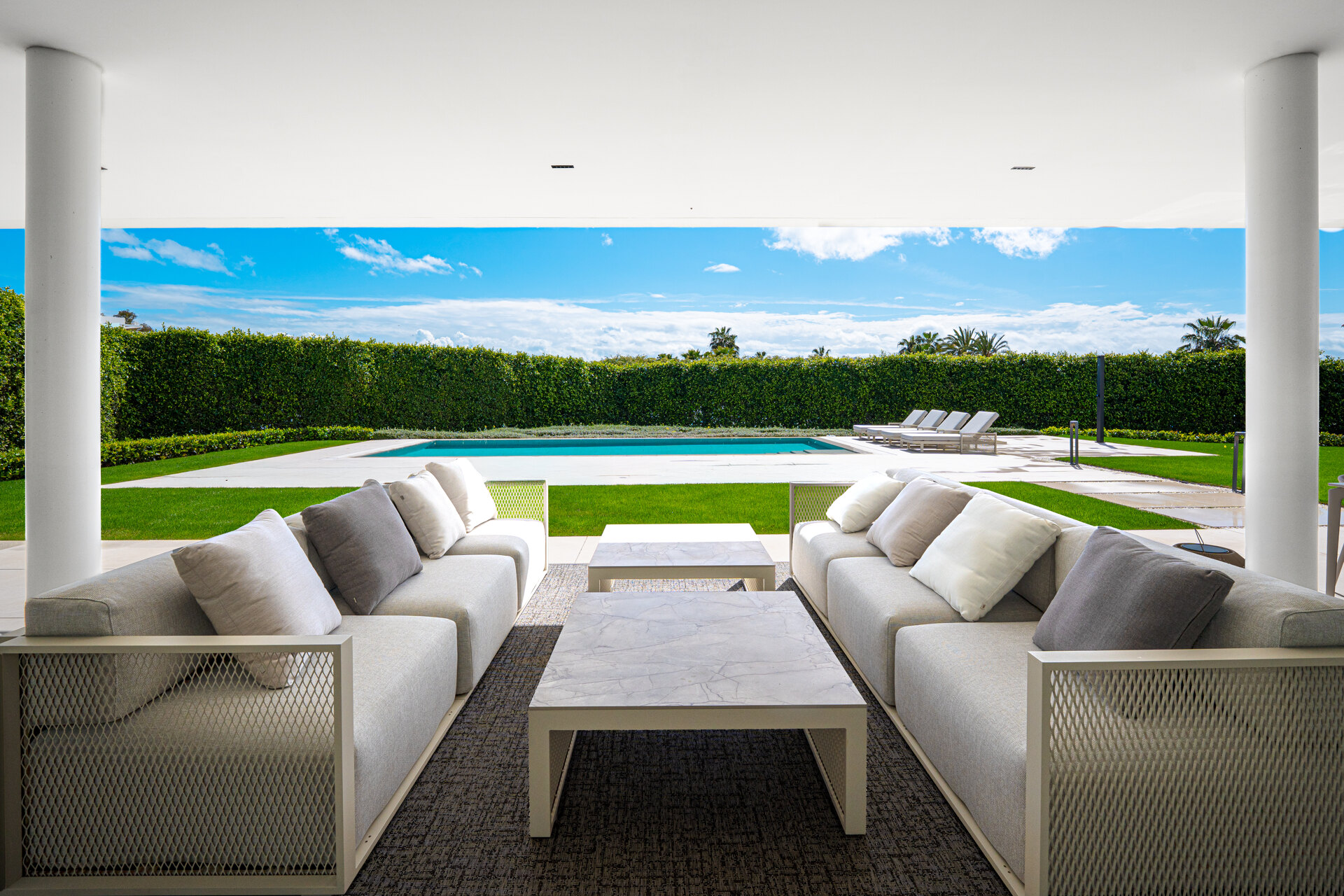 Sublimely elegant, modernistic 5 bed villa on the Golden Mile is perfect for those with impeccable style
