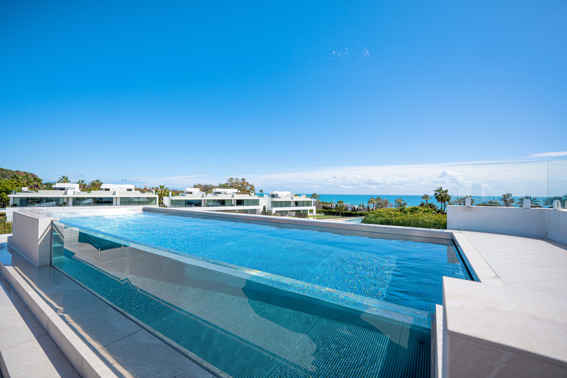 Sublimely elegant, modernistic 5 bed villa on the Golden Mile is perfect for those with impeccable style