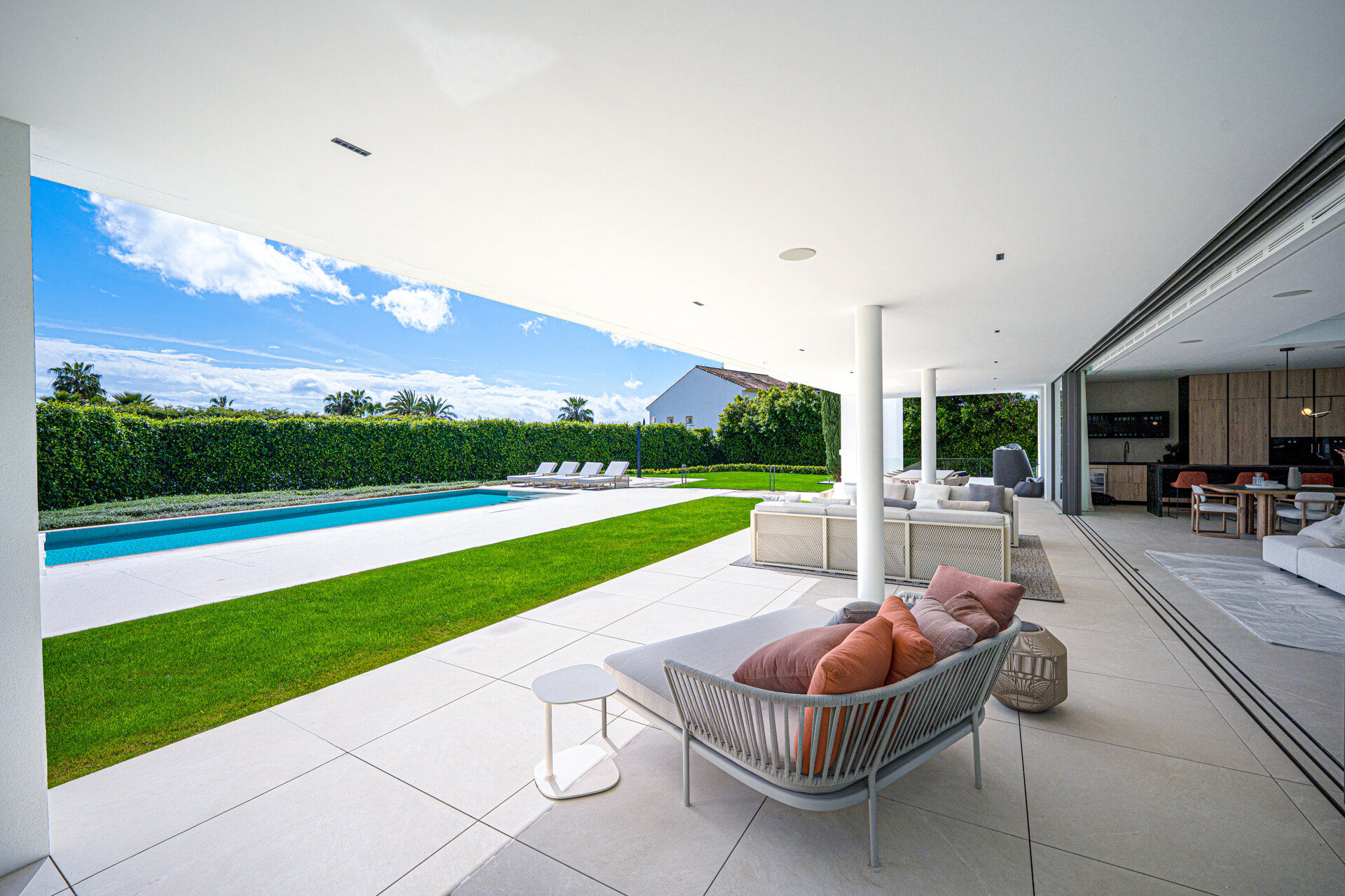 Sublimely elegant, modernistic 5 bed villa on the Golden Mile is perfect for those with impeccable style