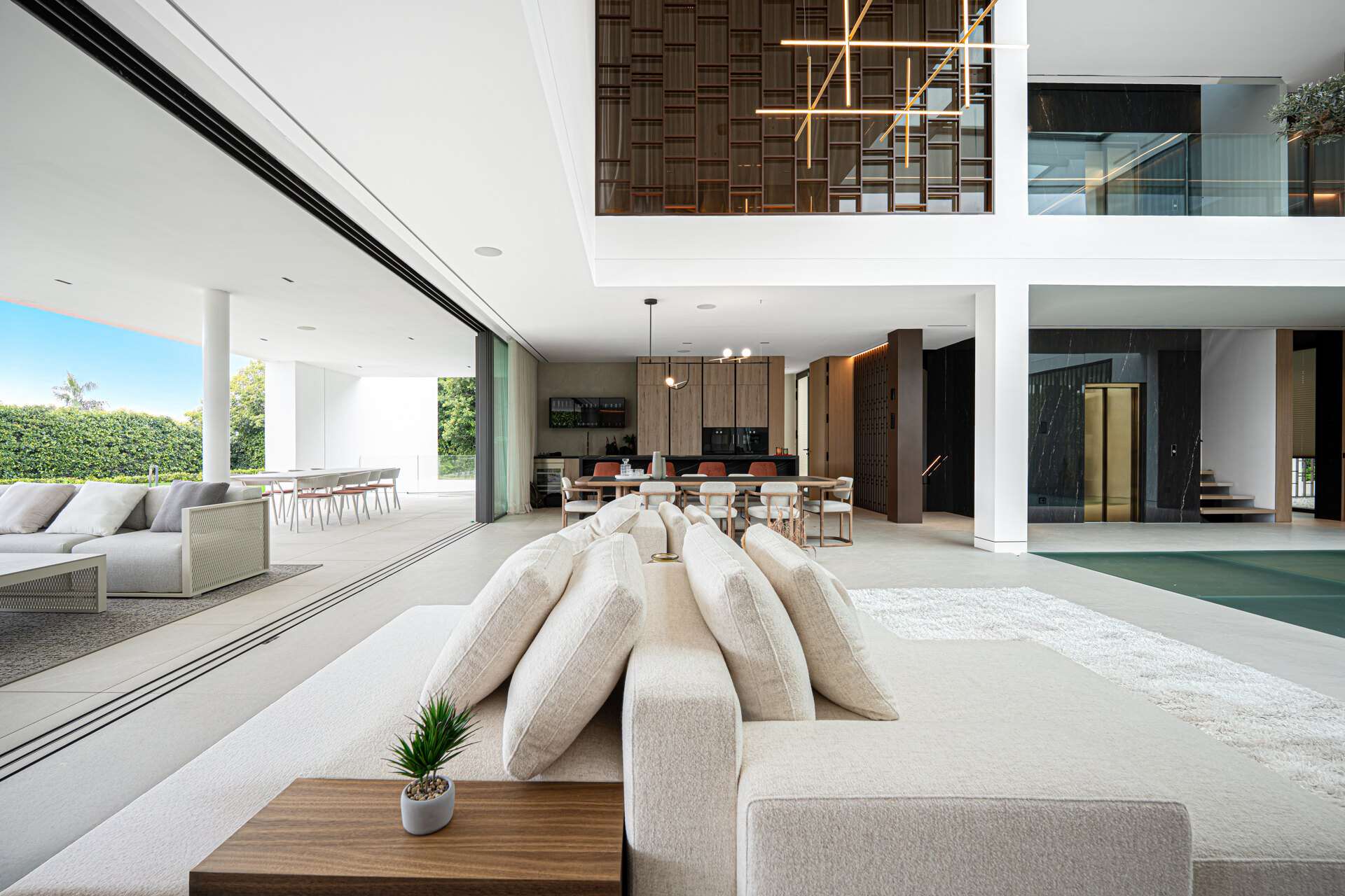 Sublimely elegant, modernistic 5 bed villa on the Golden Mile is perfect for those with impeccable style