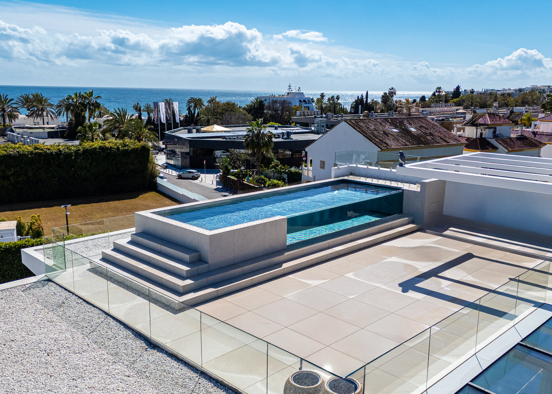 Sublimely elegant, modernistic 5 bed villa on the Golden Mile is perfect for those with impeccable style