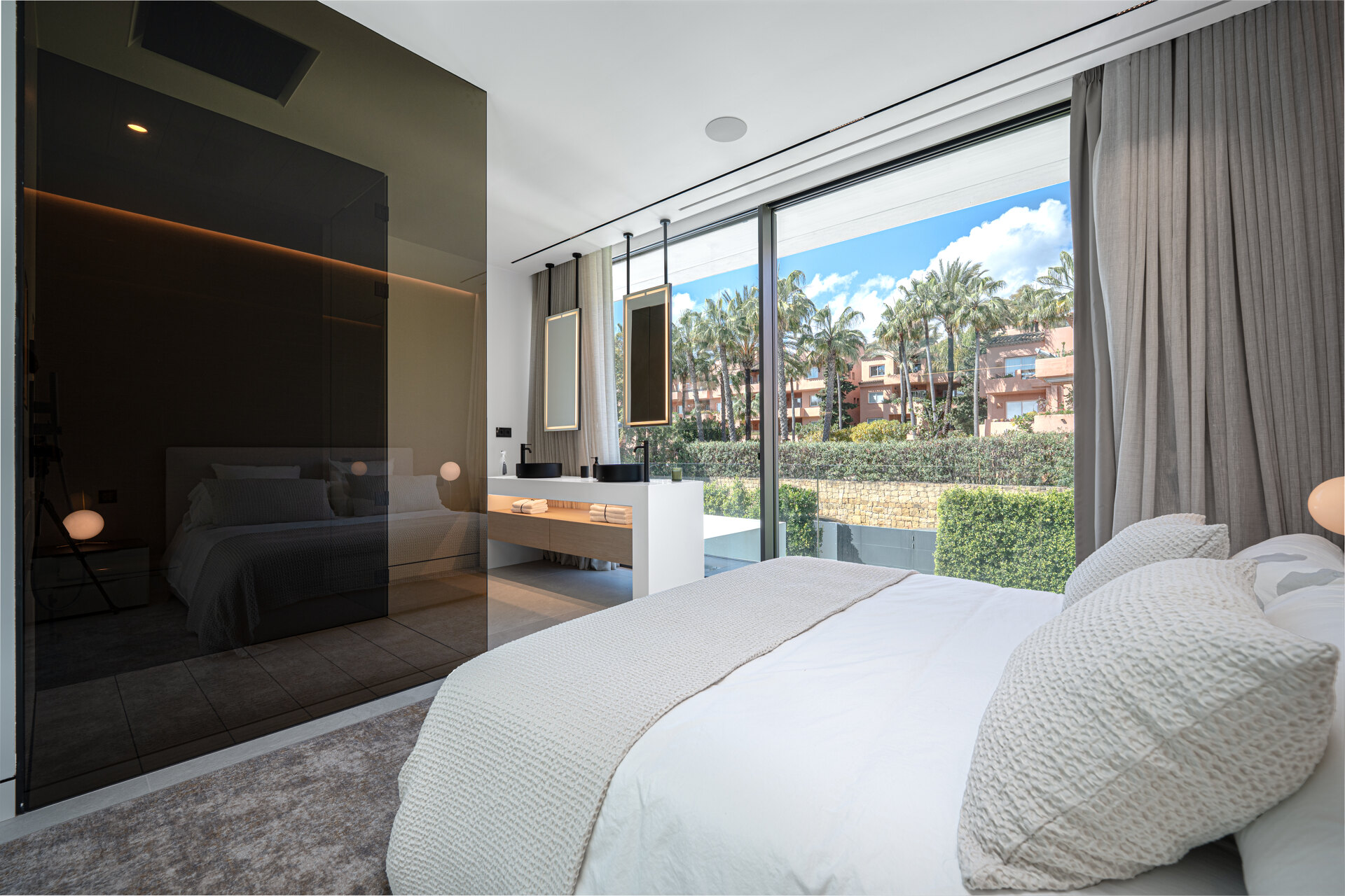 Sublimely elegant, modernistic 5 bed villa on the Golden Mile is perfect for those with impeccable style